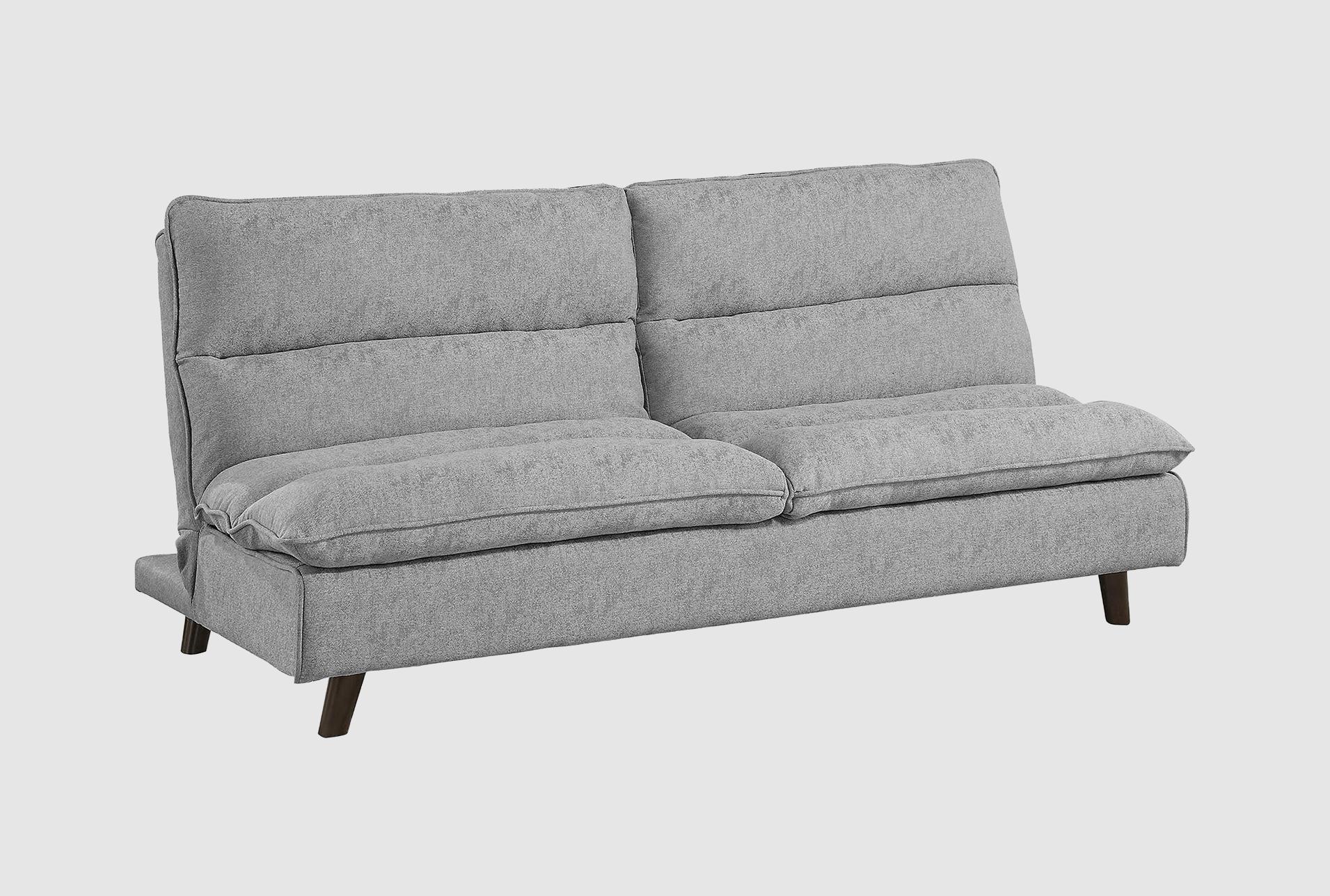 discus light grey fabric 74" convertible futon sleeper sofa bed 1 discus light grey fabric 74" convertible futon sleeper sofa bed