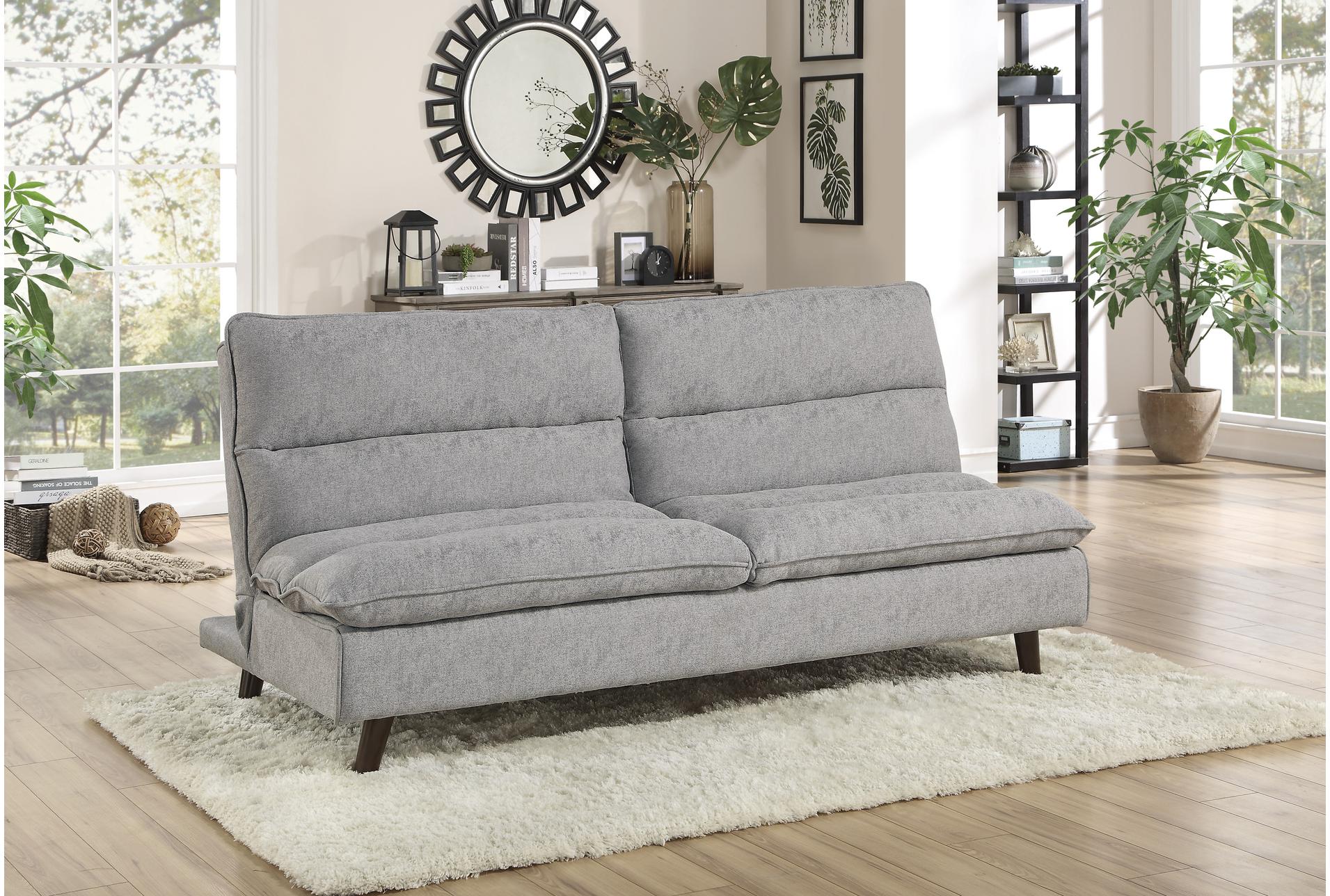 discus light grey fabric 74" convertible futon sleeper sofa bed 15 discus light grey fabric 74" convertible futon sleeper sofa bed