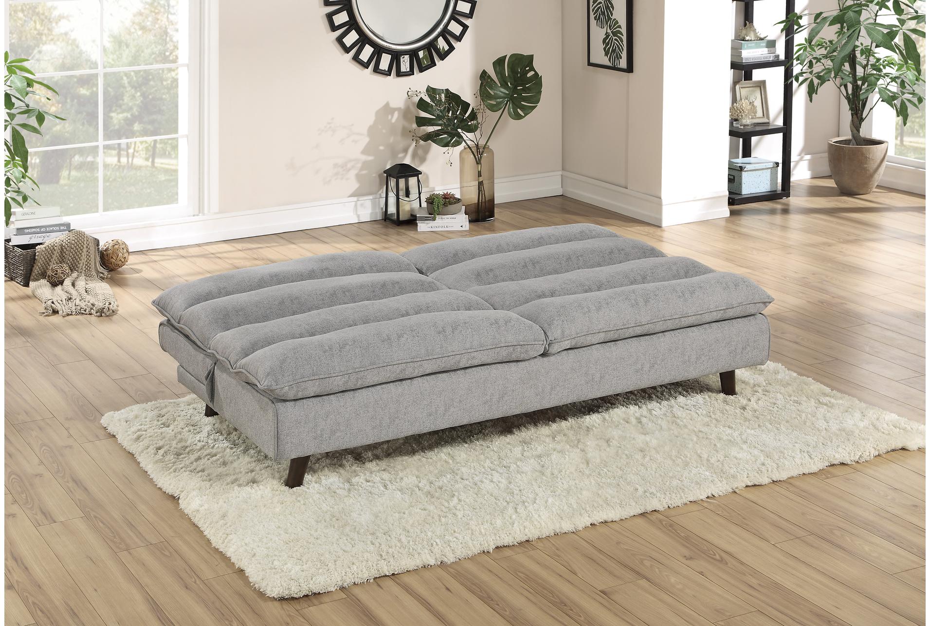 discus light grey fabric 74" convertible futon sleeper sofa bed 16 discus light grey fabric 74" convertible futon sleeper sofa bed
