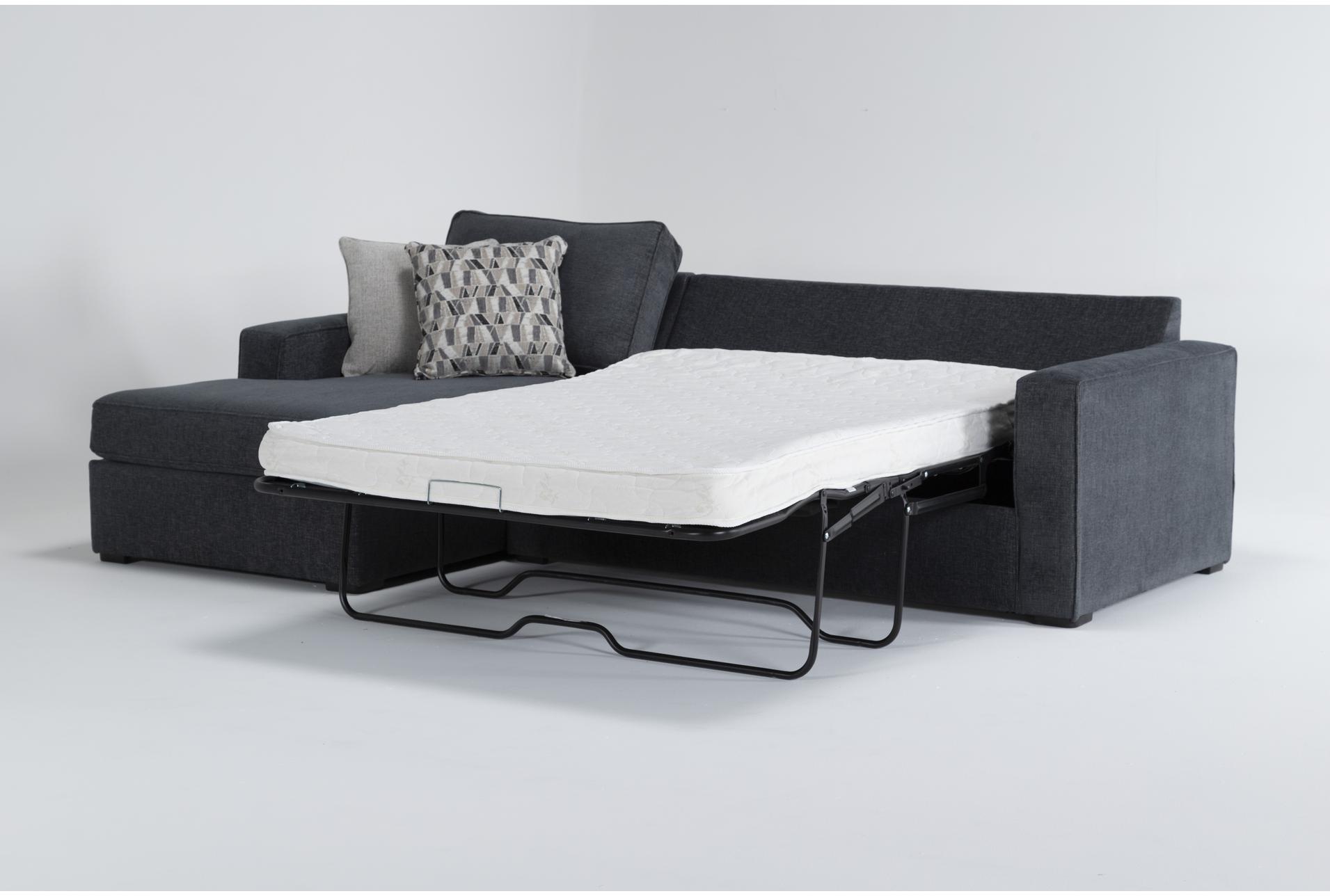 monterey twilight blue grey fabric 107" 2 piece modular full memory foam sleeper sectional with left arm facing chaise | track arms 10 monterey twilight blue grey fabric 107" 2 piece modular full memory foam sleeper sectional with left arm facing chaise | track arms
