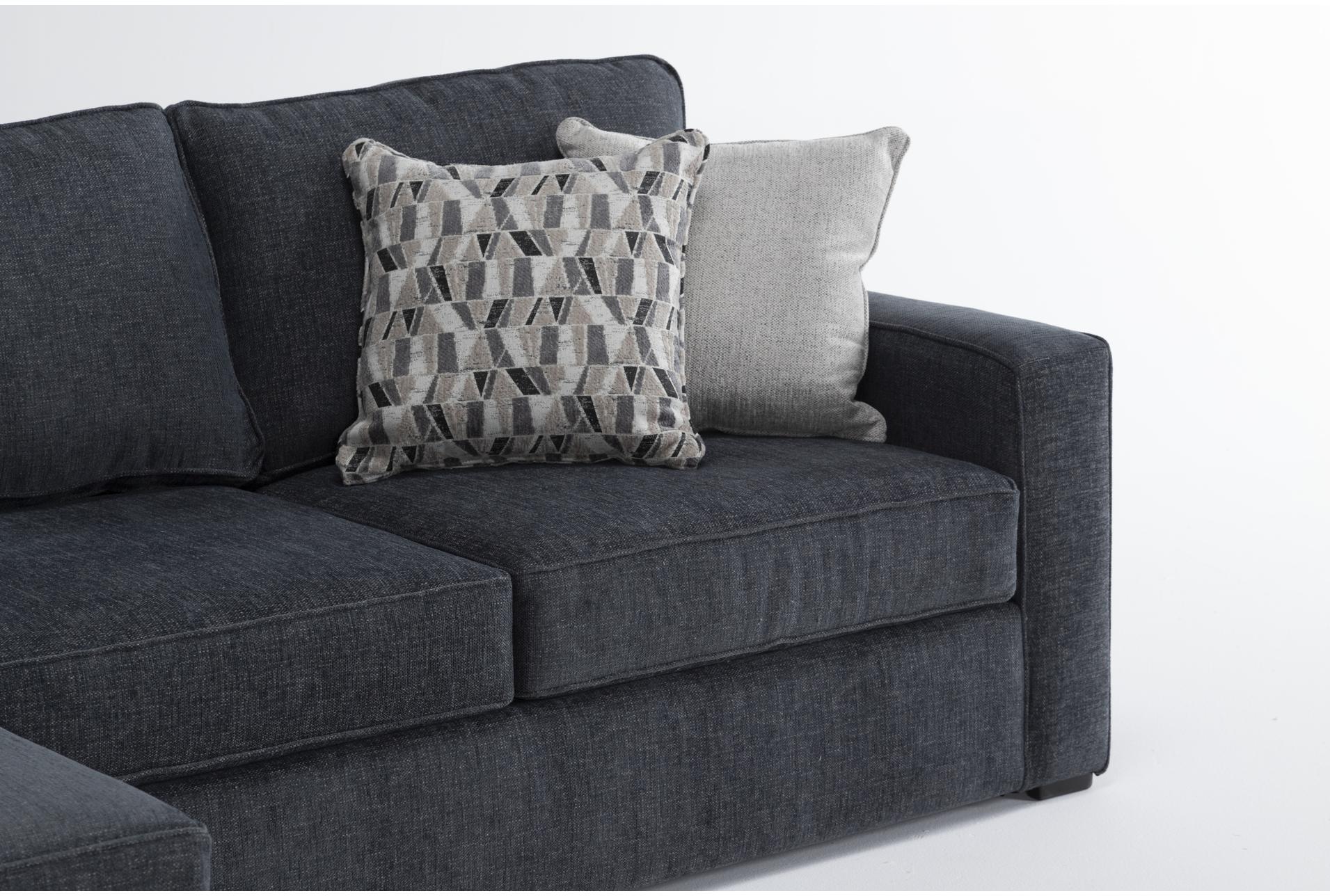 monterey twilight blue grey fabric 107" 2 piece modular full memory foam sleeper sectional with left arm facing chaise | track arms 12 monterey twilight blue grey fabric 107" 2 piece modular full memory foam sleeper sectional with left arm facing chaise | track arms
