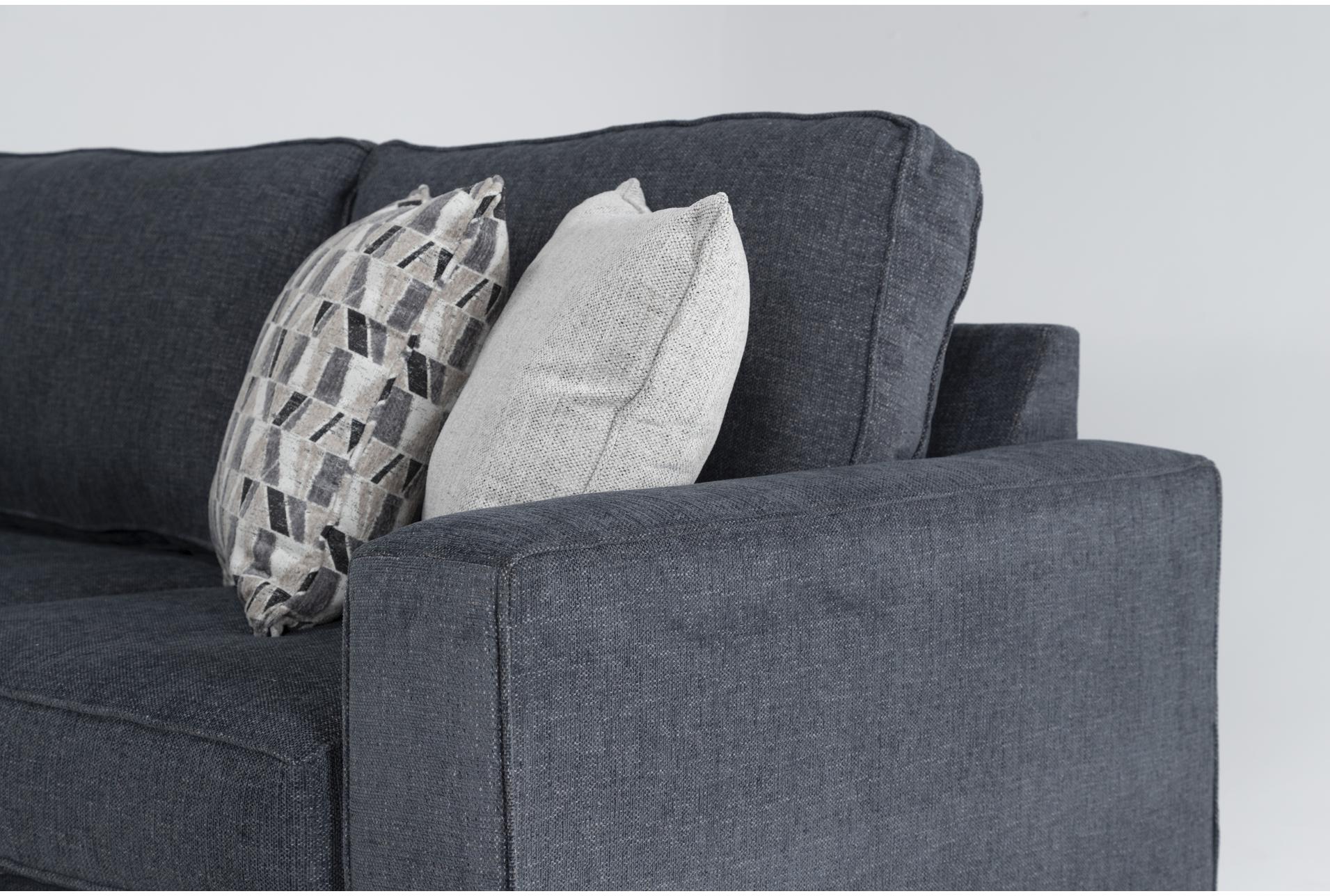 monterey twilight blue grey fabric 107" 2 piece modular full memory foam sleeper sectional with left arm facing chaise | track arms 13 monterey twilight blue grey fabric 107" 2 piece modular full memory foam sleeper sectional with left arm facing chaise | track arms