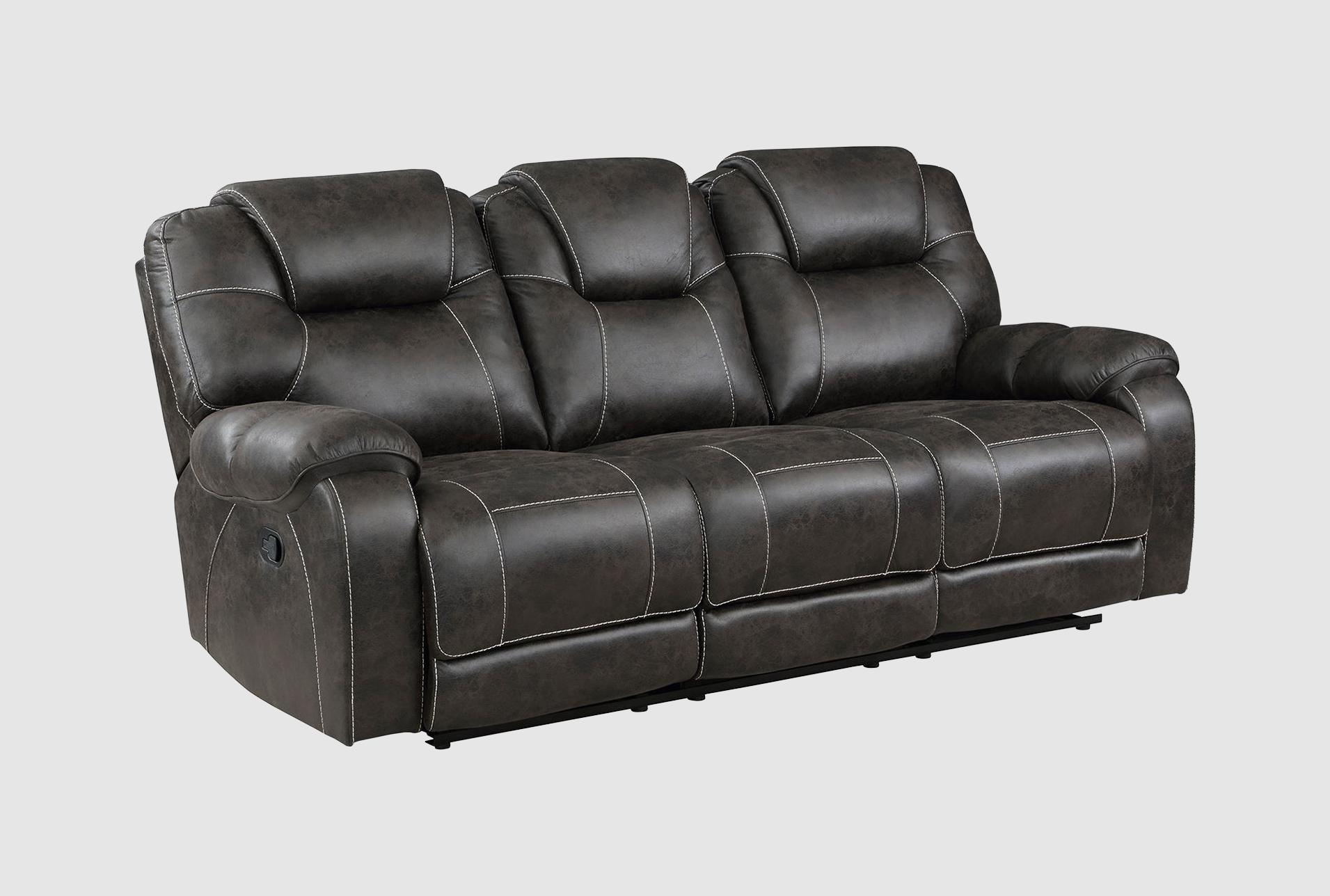 milford chocolate polyester 87" microfiber manual reclining sofa | fabric 1 milford chocolate polyester 87" microfiber manual reclining sofa | fabric