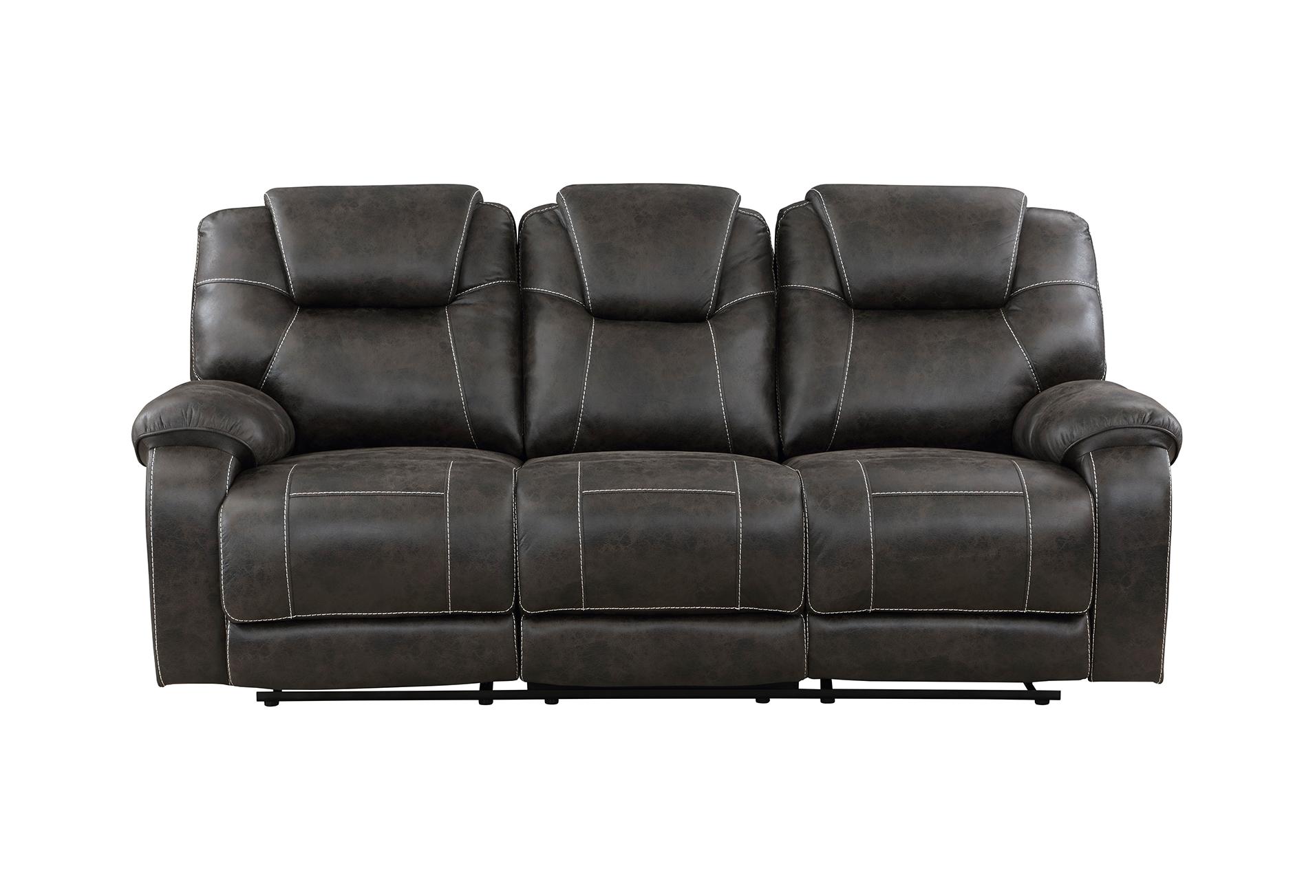milford chocolate polyester 87" microfiber manual reclining sofa | fabric 11 milford chocolate polyester 87" microfiber manual reclining sofa | fabric