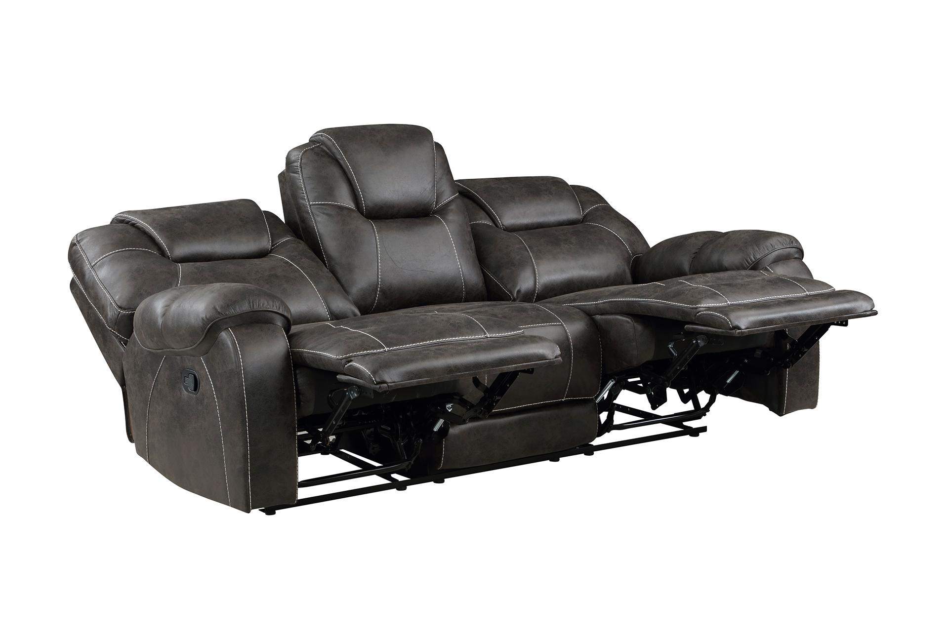 milford chocolate polyester 87" microfiber manual reclining sofa | fabric 13 milford chocolate polyester 87" microfiber manual reclining sofa | fabric