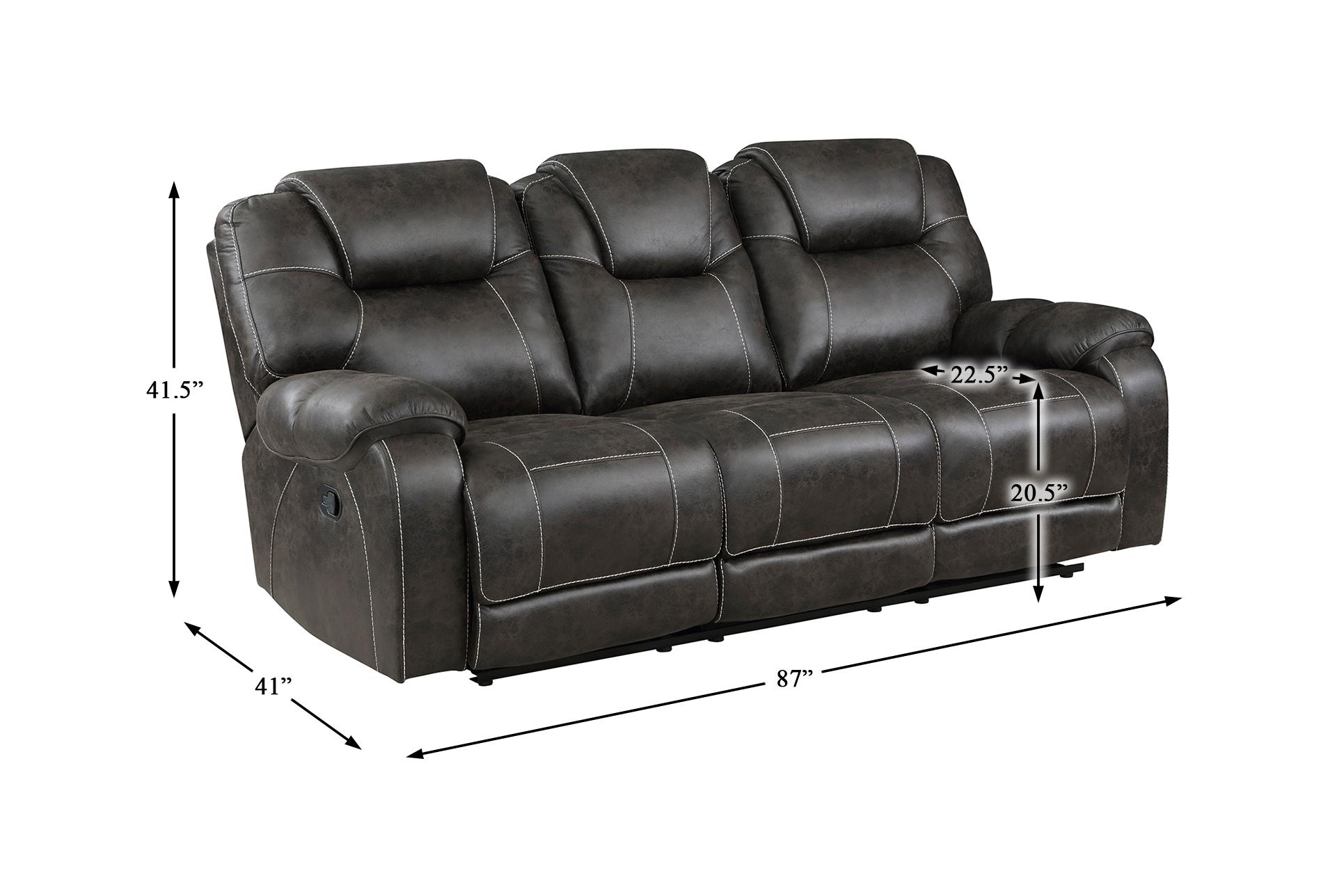 milford chocolate polyester 87" microfiber manual reclining sofa | fabric 14 milford chocolate polyester 87" microfiber manual reclining sofa | fabric