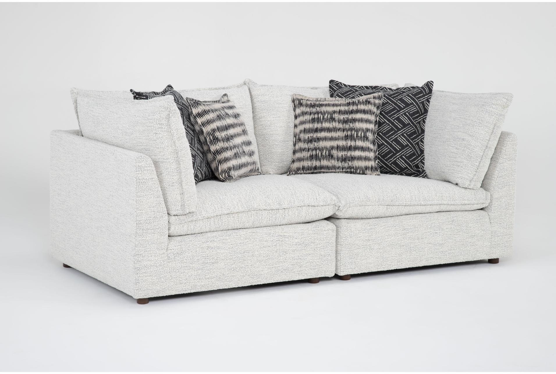 weekend white performance fabric 2 piece modular loveseat | track arms 9 weekend white performance fabric 2 piece modular loveseat | track arms