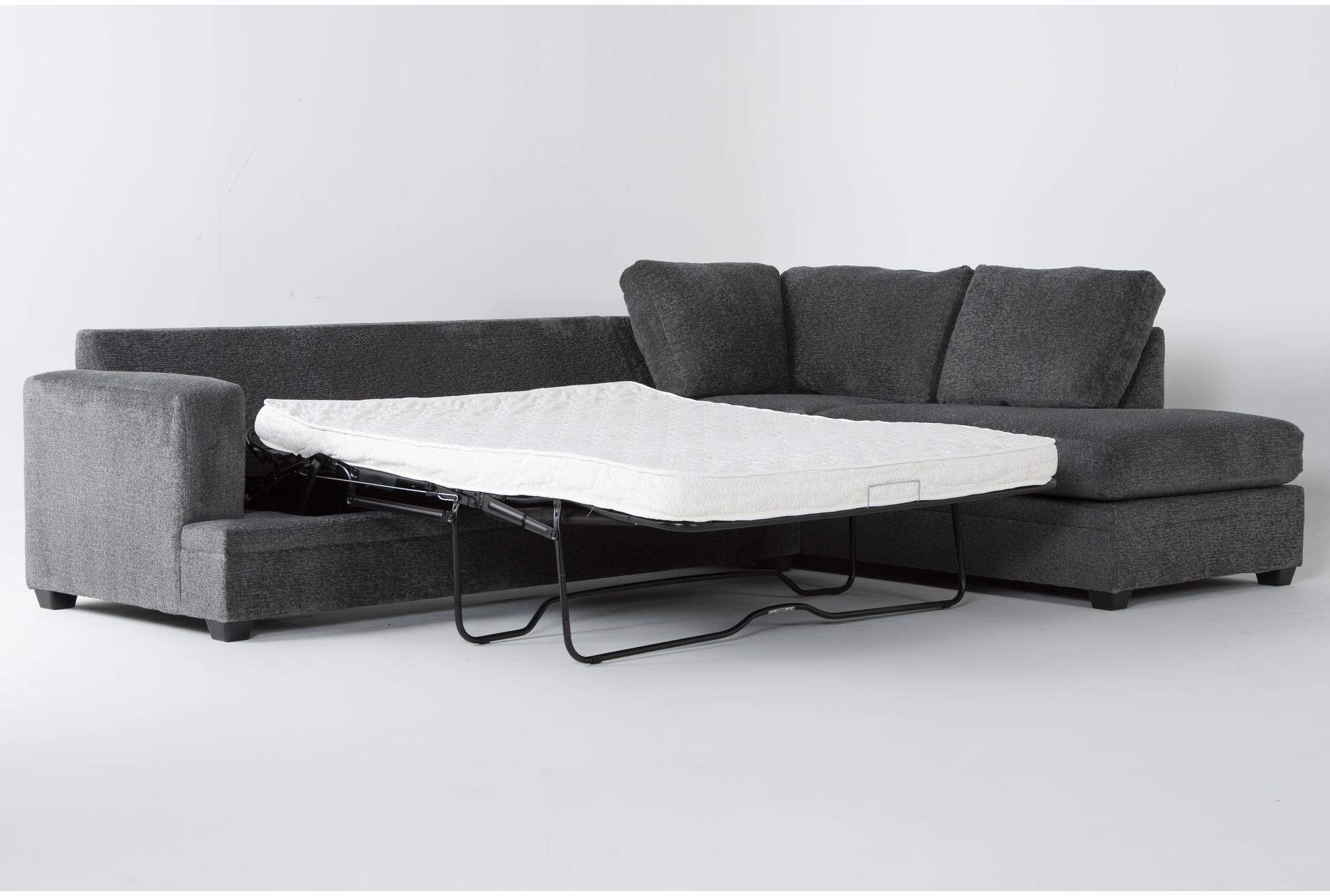 zoeller charcoal grey fabric 2 piece l-shaped sectional with left arm facing sleeper sofa bed with memory foam mattress + right arm facing corner chaise & ottoman 8 zoeller charcoal grey fabric 2 piece l-shaped sectional with left arm facing sleeper sofa bed with memory foam mattress + right arm facing corner chaise & ottoman