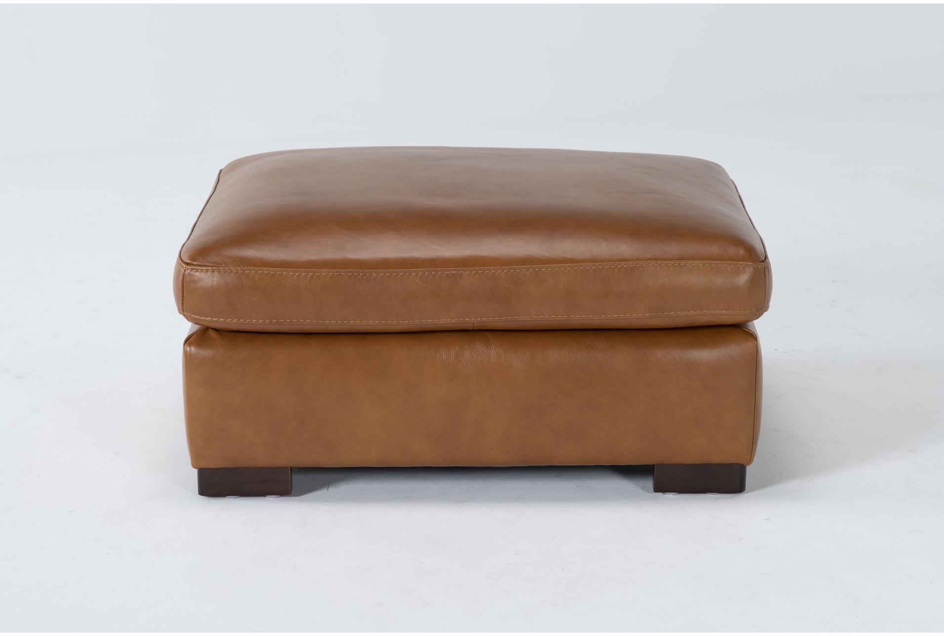 mason brown leather rectangle ottoman 1 mason brown leather rectangle ottoman