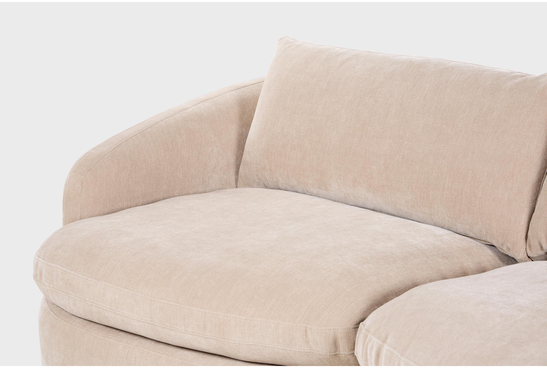 kendall 98" sand beige fabric cloud-like 2 piece curved modular loveseat 21 kendall 98" sand beige fabric cloud-like 2 piece curved modular loveseat