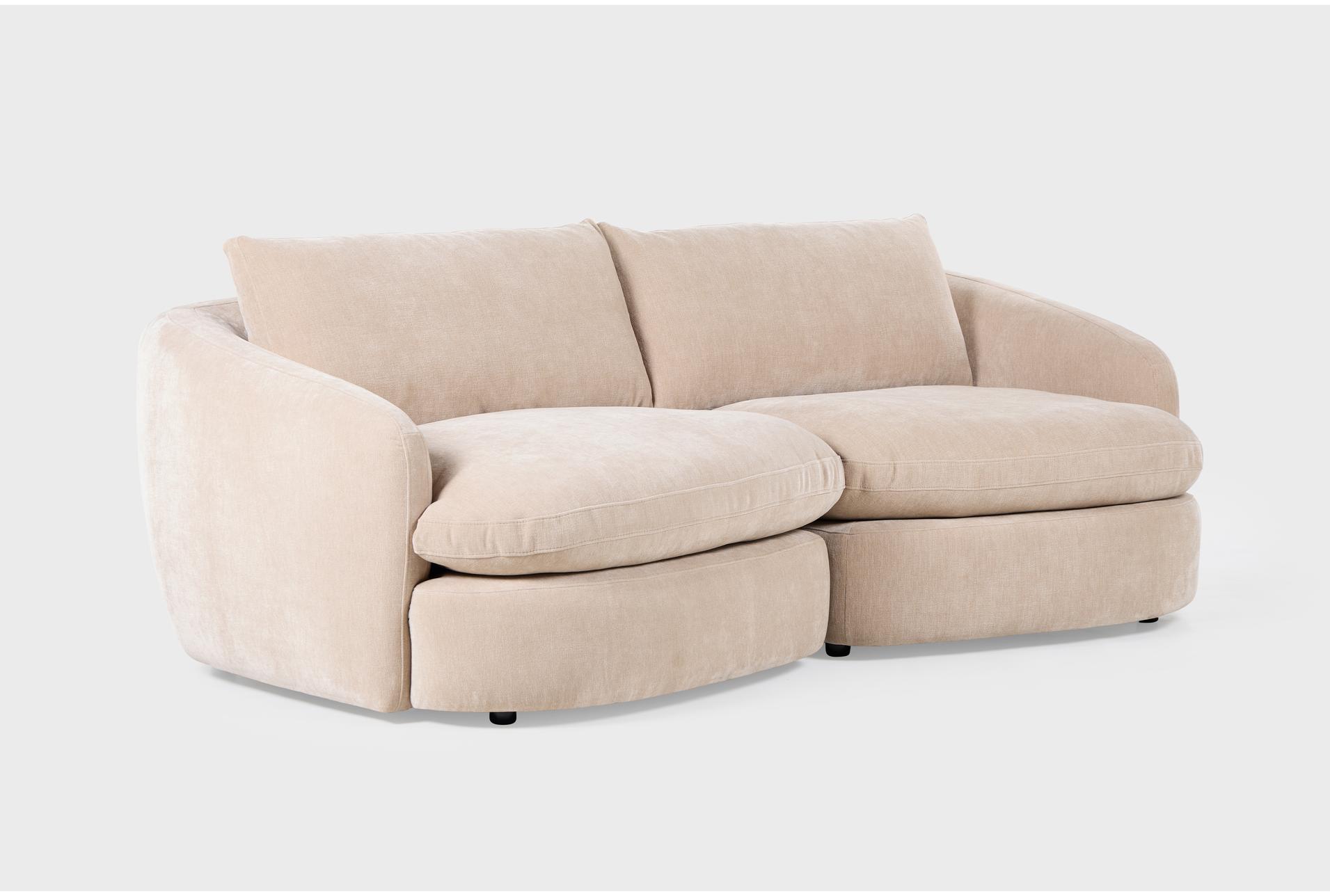kendall 98" sand beige fabric cloud-like 2 piece curved modular loveseat 13 kendall 98" sand beige fabric cloud-like 2 piece curved modular loveseat