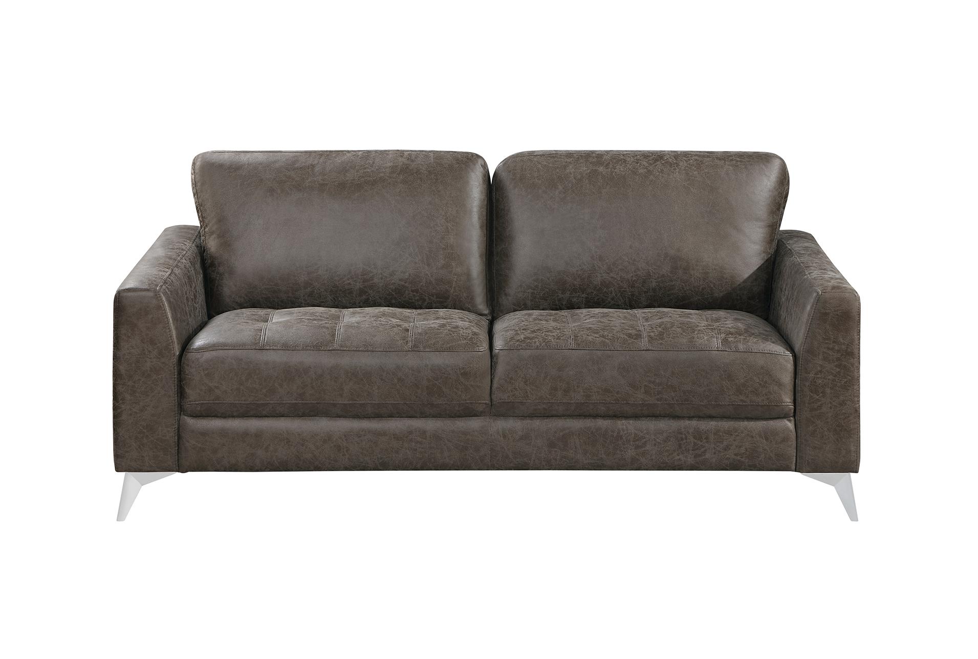 michah brown grey fabric 77" microfiber sofa | tufted | loose reversible back 11 michah brown grey fabric 77" microfiber sofa | tufted | loose reversible back