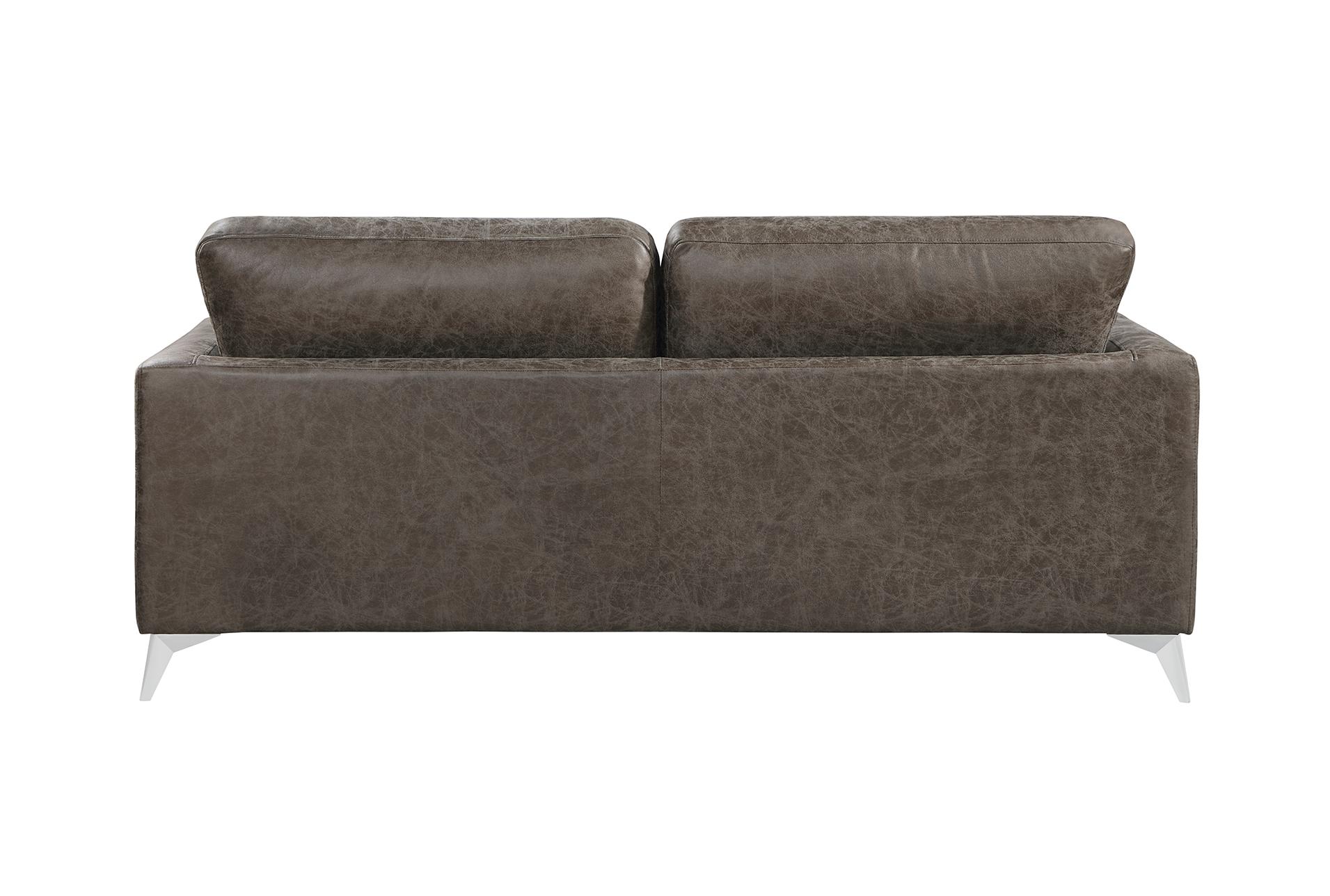 michah brown grey fabric 77" microfiber sofa | tufted | loose reversible back 13 michah brown grey fabric 77" microfiber sofa | tufted | loose reversible back