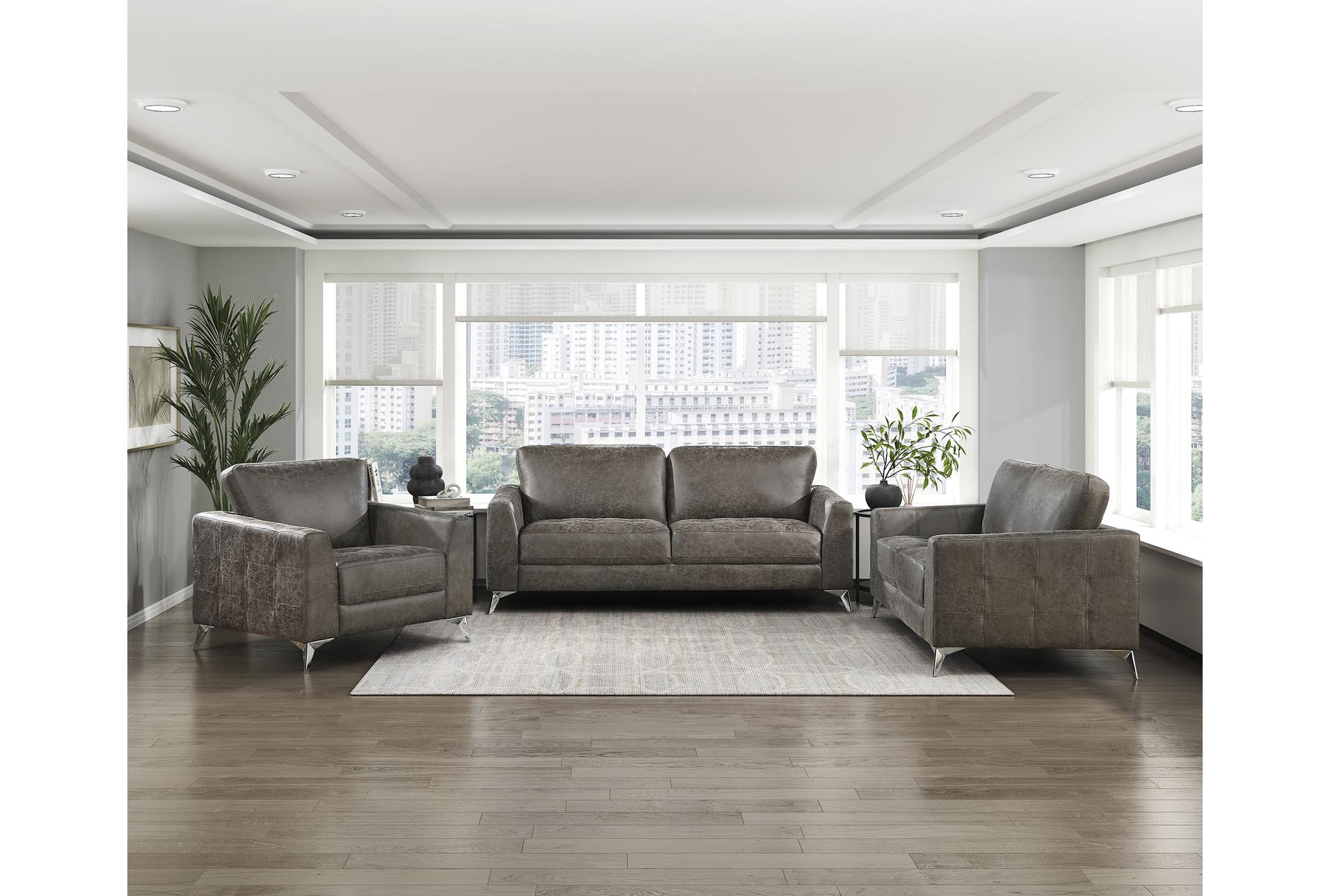 michah brown grey fabric 77" microfiber sofa | tufted | loose reversible back 15 michah brown grey fabric 77" microfiber sofa | tufted | loose reversible back