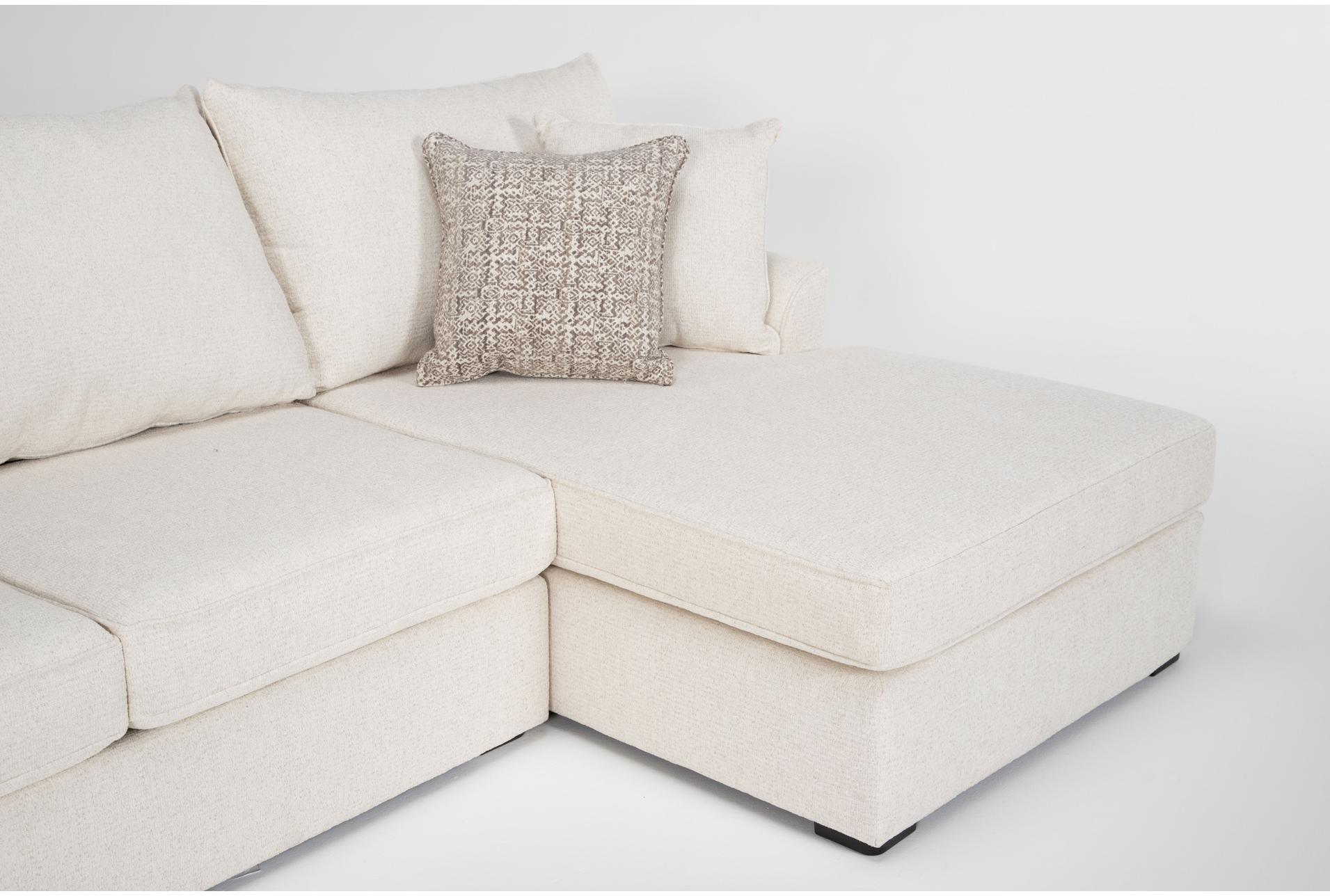 belinha ii opal white ivory fabric 107" modular 2 piece sectional with right arm facing chaise | loose reversible back 9 belinha ii opal white ivory fabric 107" modular 2 piece sectional with right arm facing chaise | loose reversible back