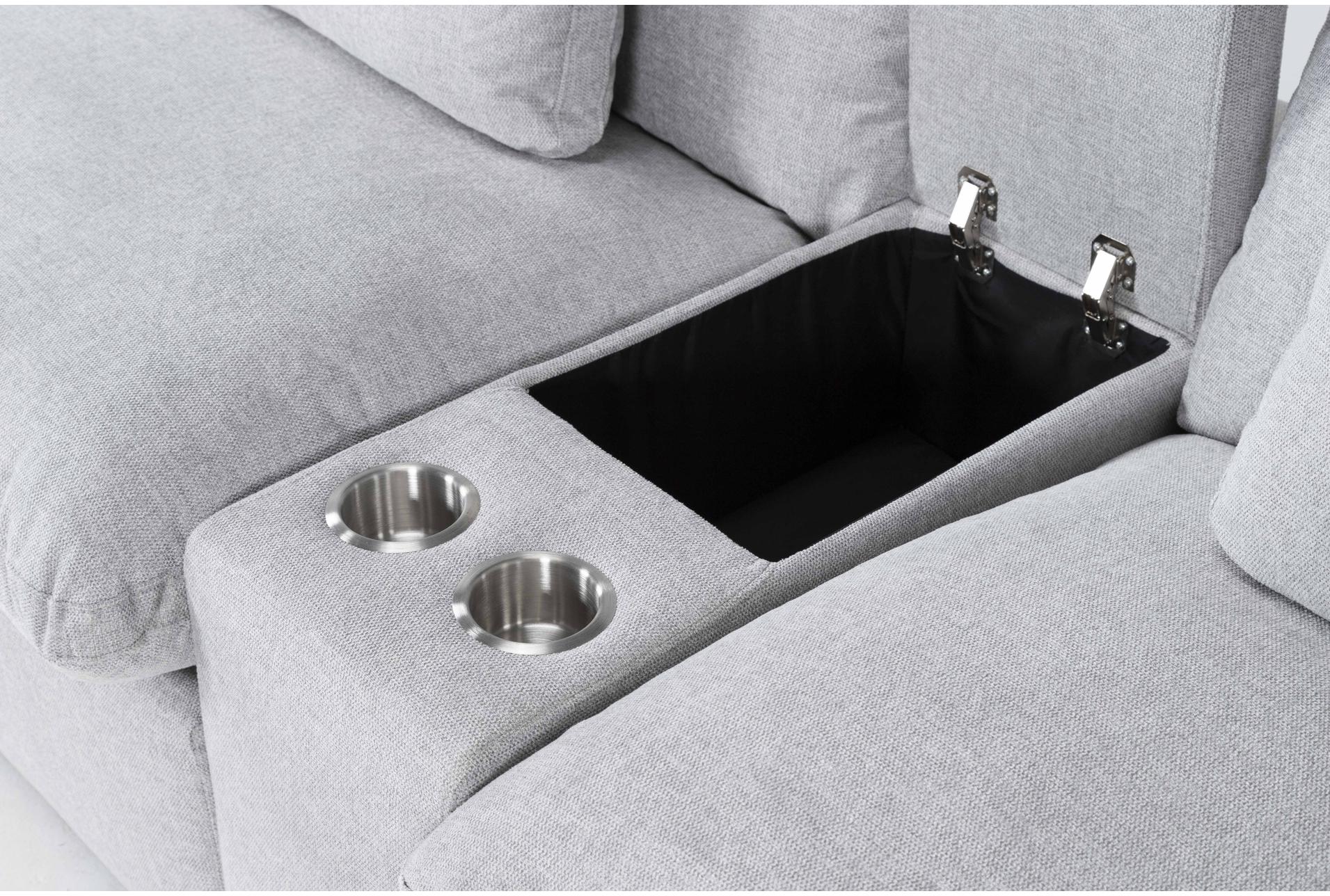 jolene silver grey 134" 6 piece l-shaped modular sectional with console storage cupholders usb & ottoman 10 jolene silver grey 134" 6 piece l-shaped modular sectional with console storage cupholders usb & ottoman