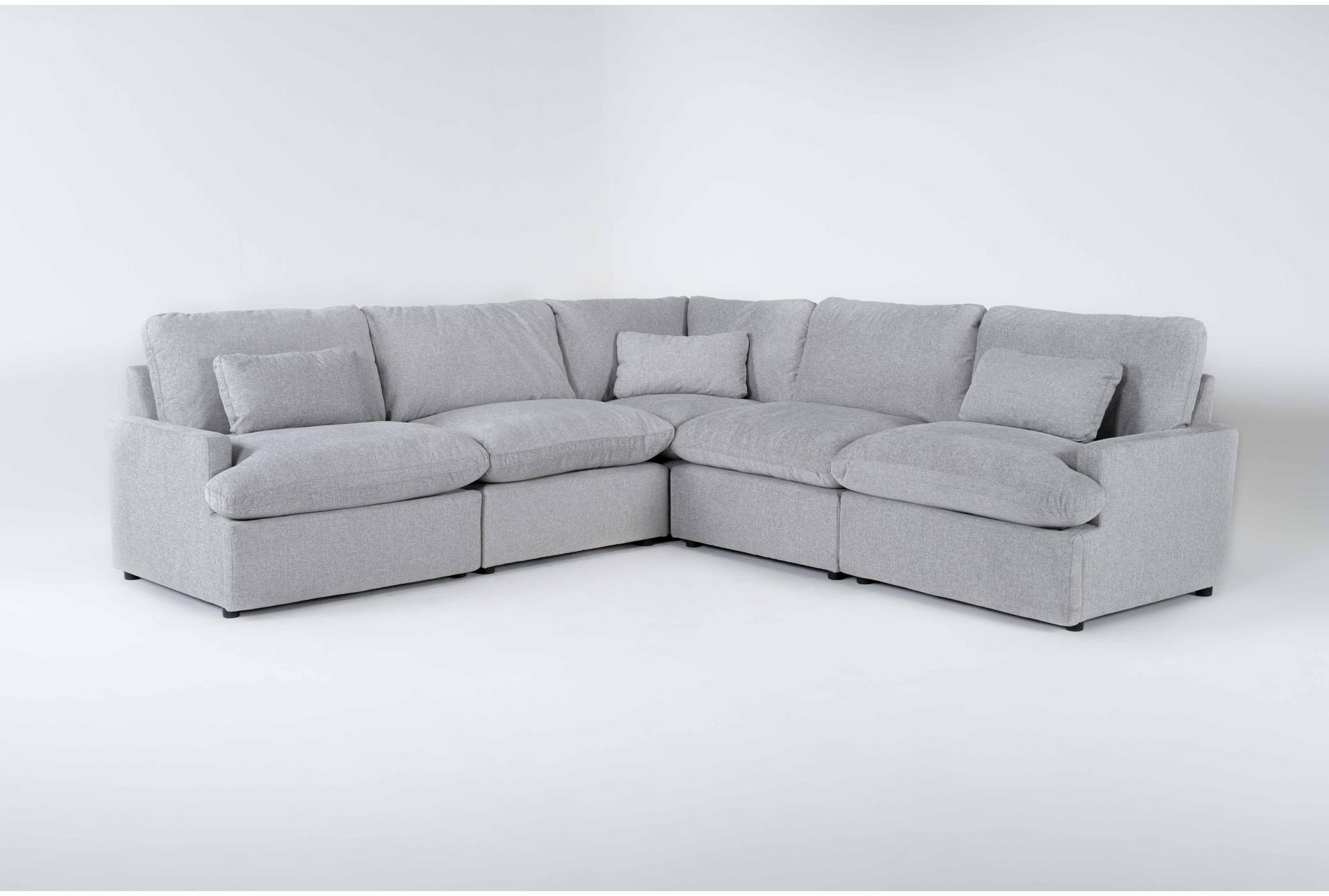 jolene silver grey 120" 5 piece l-shaped modular sectional 1 jolene silver grey 120" 5 piece l-shaped modular sectional