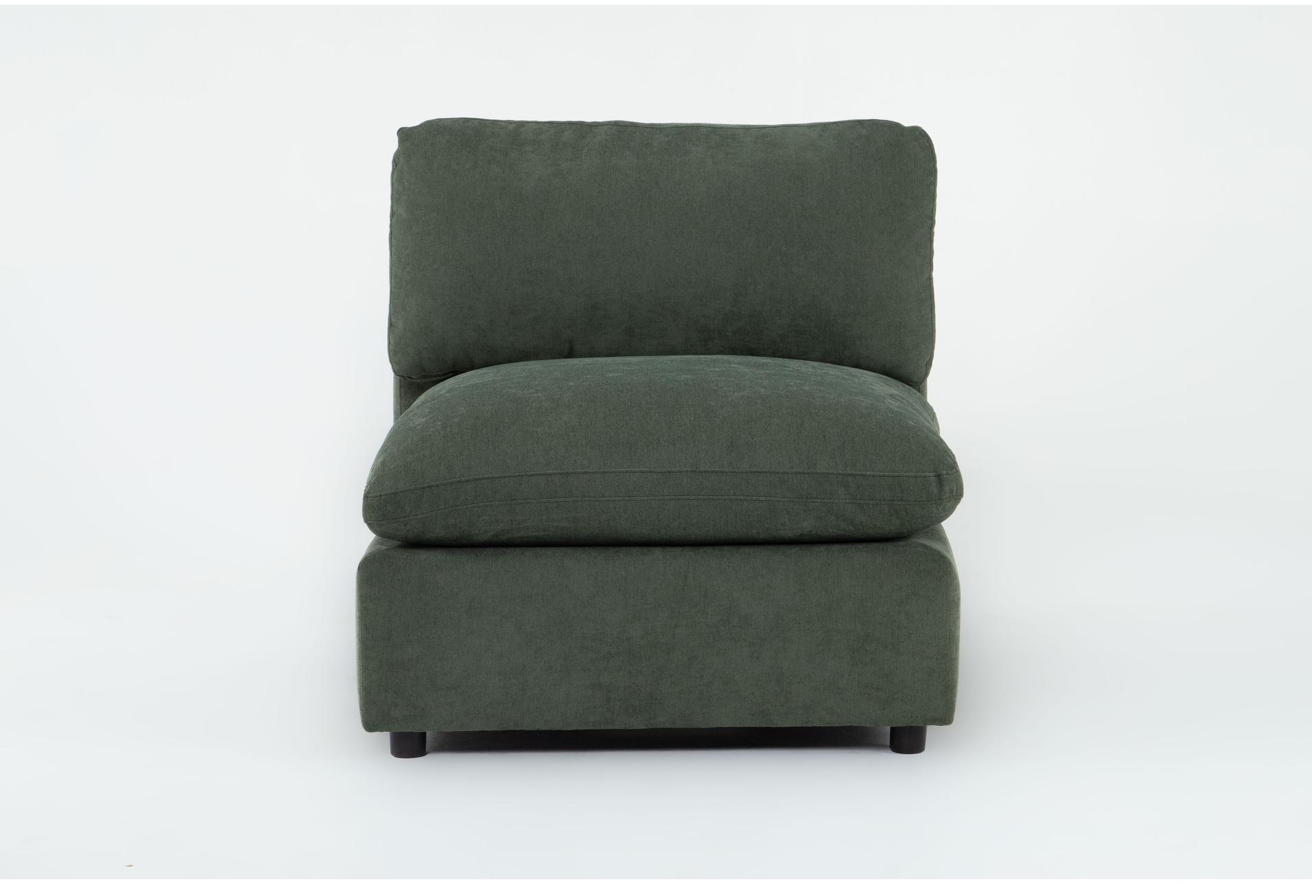 zone green armless chair | fabric | solid | modular | loose reversible back 1 zone green armless chair | fabric | solid | modular | loose reversible back