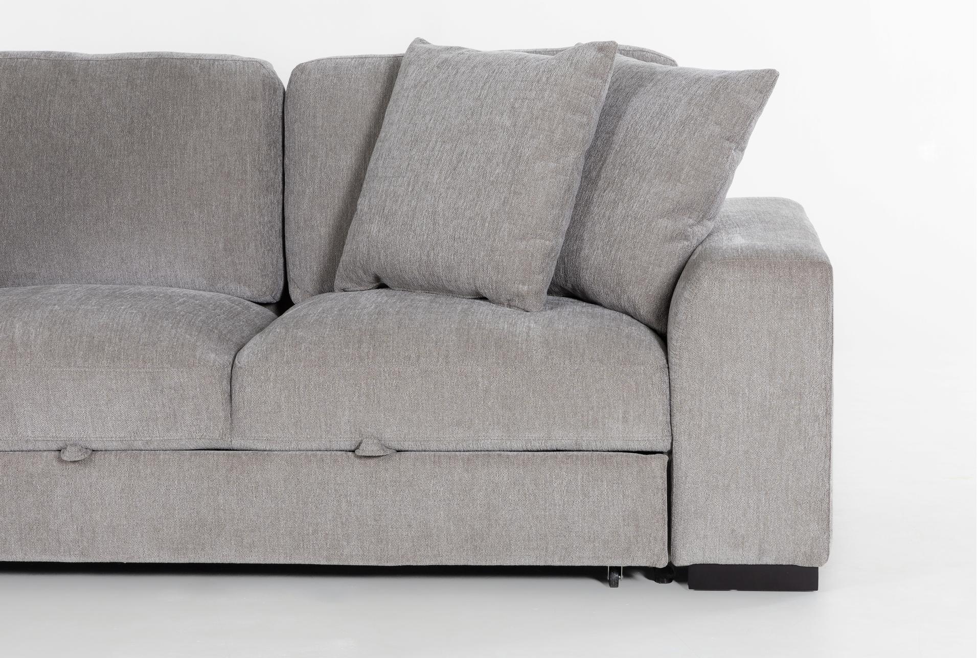 kaden grey fabric 147" 4 piece u-shaped convertible futon sleeper sectional with left arm facing storage chaise with storage 16 kaden grey fabric 147" 4 piece u-shaped convertible futon sleeper sectional with left arm facing storage chaise with storage