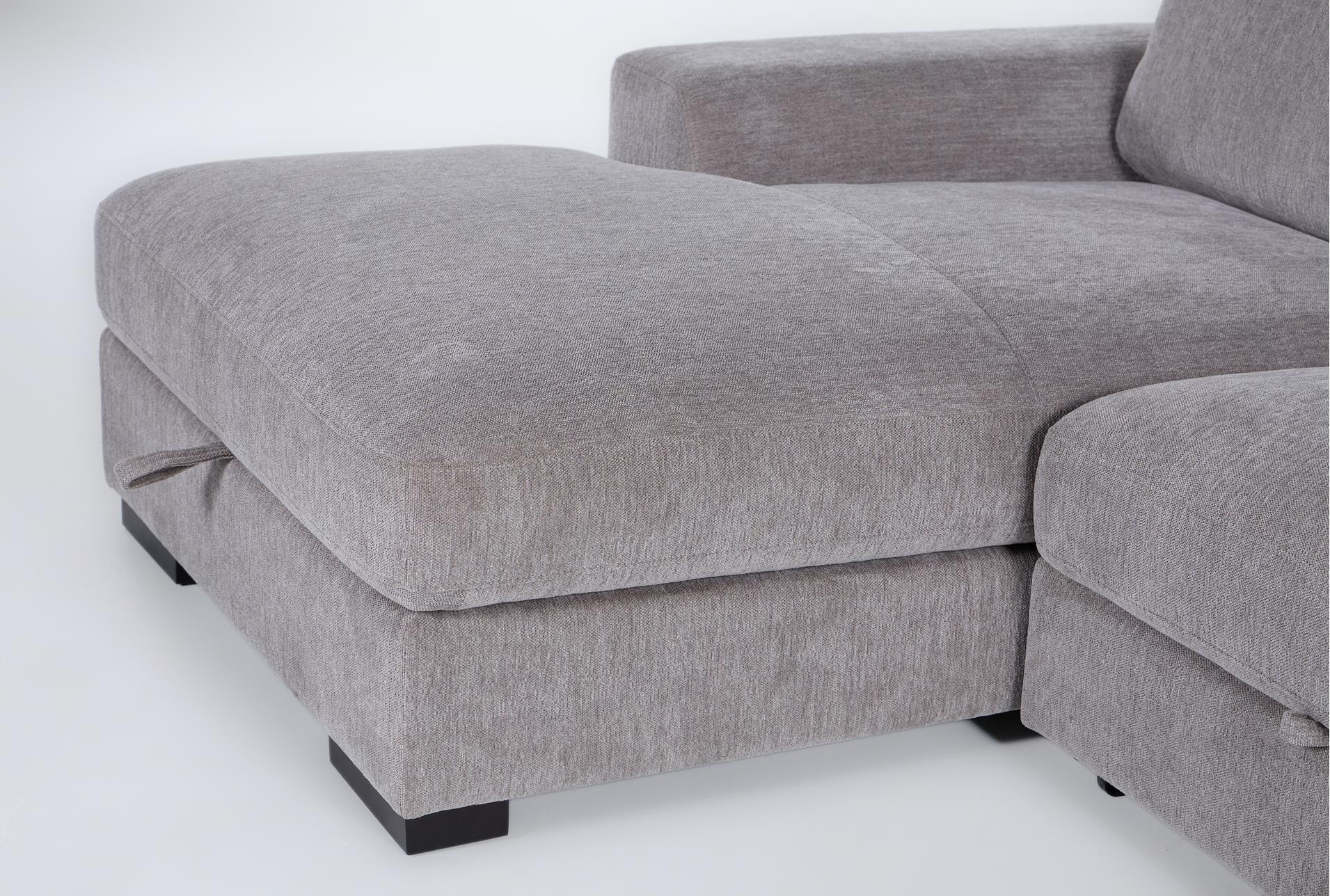 kaden grey fabric 147" 4 piece u-shaped convertible futon sleeper sectional with left arm facing storage chaise with storage 18 kaden grey fabric 147" 4 piece u-shaped convertible futon sleeper sectional with left arm facing storage chaise with storage