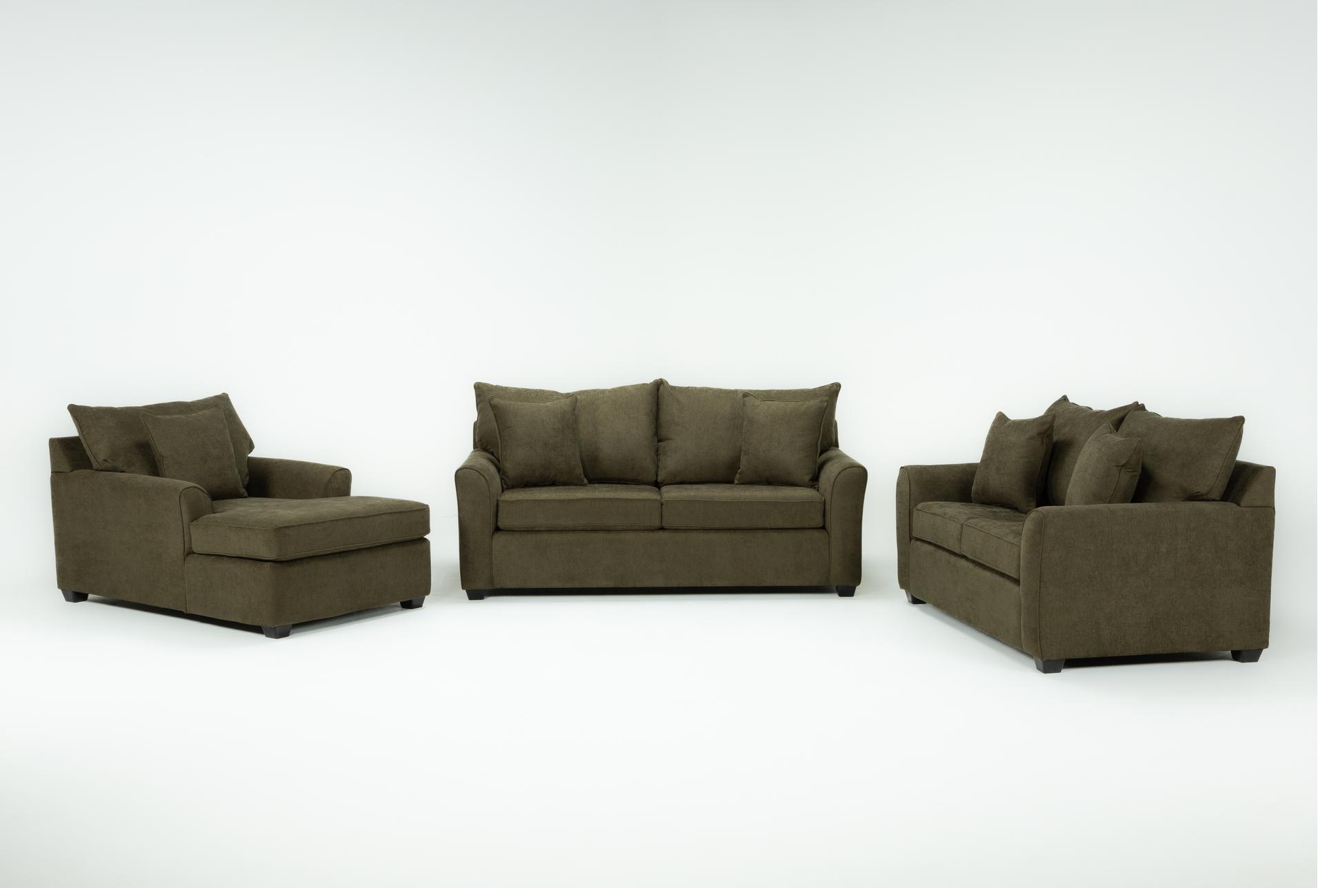 jaylen ii arbor green fabric 3 piece 78" sofa loveseat & chaise set 1 jaylen ii arbor green fabric 3 piece 78" sofa loveseat & chaise set