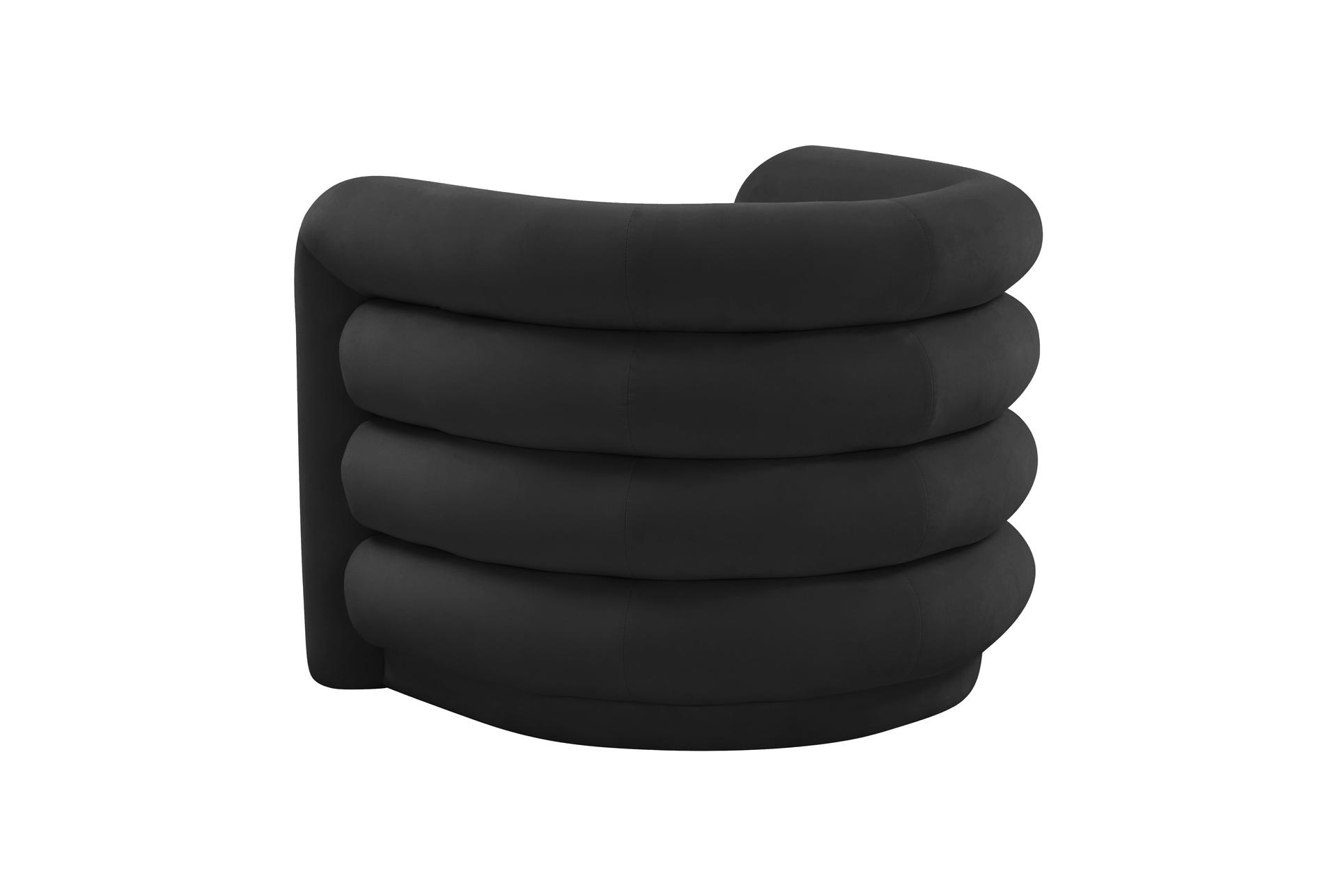 orbal black velvet fabric accent barrel arm chair | solid | armchair | club | curved | lounge | with arms 7 orbal black velvet fabric accent barrel arm chair | solid | armchair | club | curved | lounge | with arms