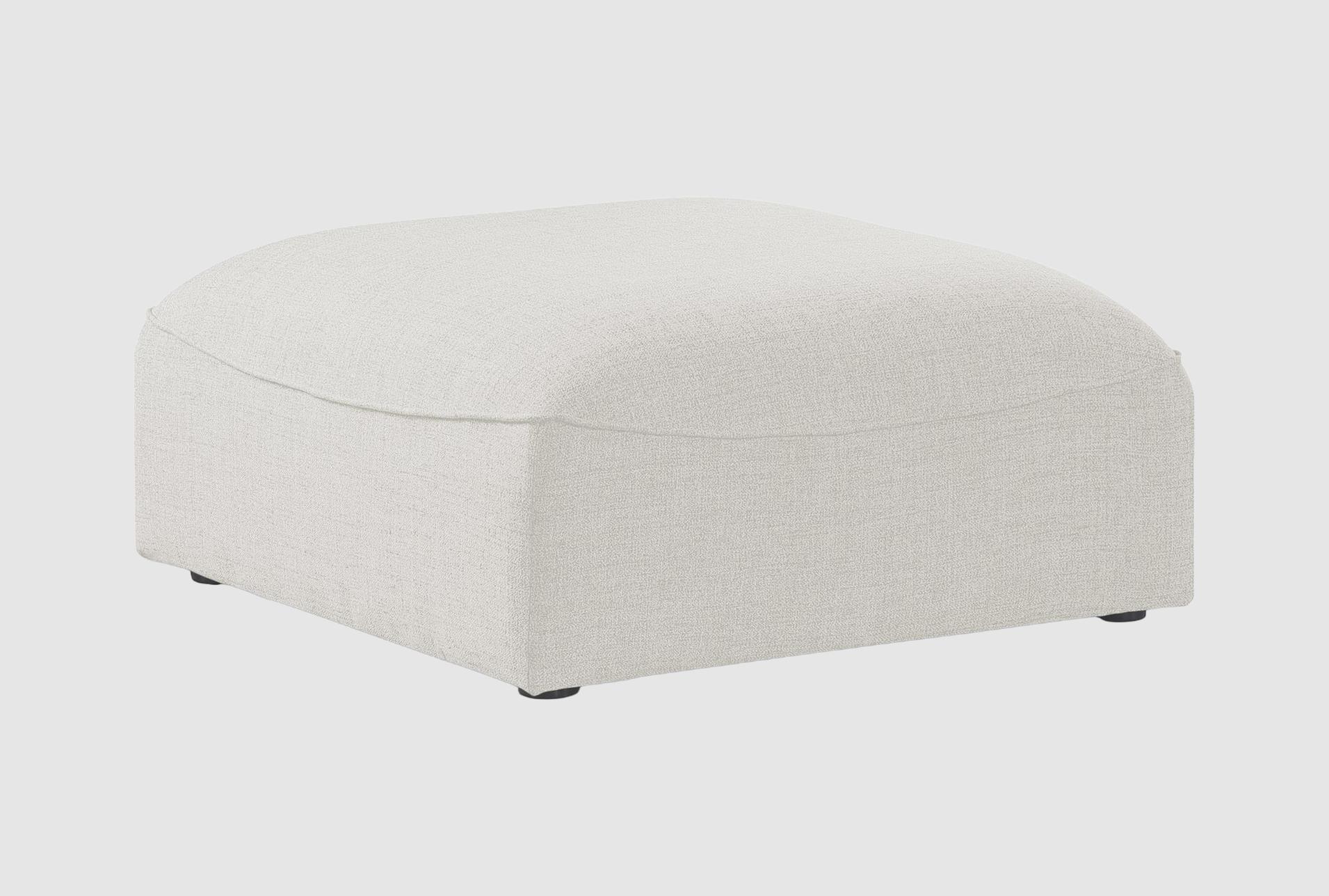 miramar cream white durable linen textured fabric upholstered modular ottoman | square 1 miramar cream white durable linen textured fabric upholstered modular ottoman | square