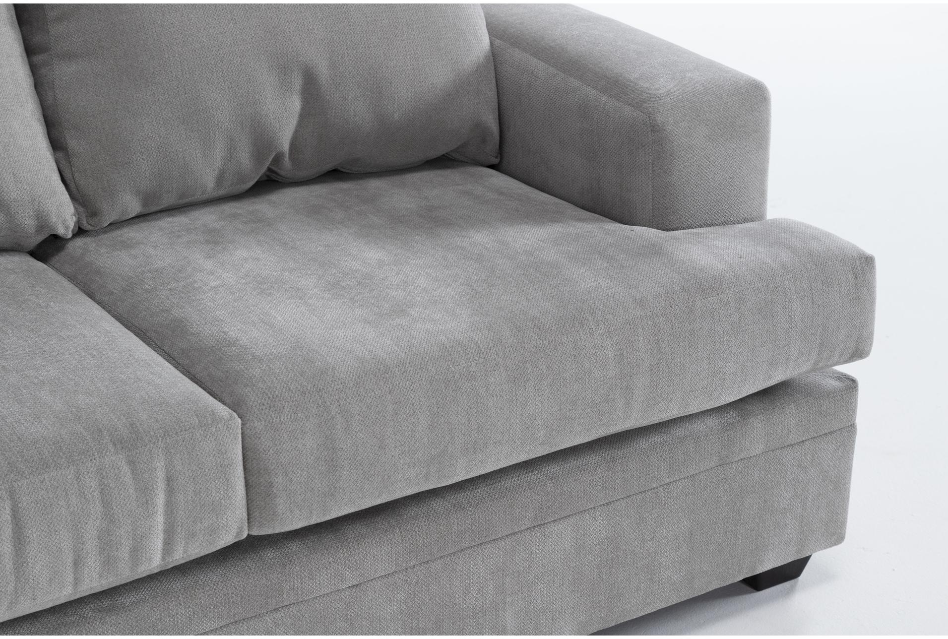 bonaterra dove grey fabric 127" 2 piece u-shaped sectional with left arm facing sofa chaise | track arms 8 bonaterra dove grey fabric 127" 2 piece u-shaped sectional with left arm facing sofa chaise | track arms