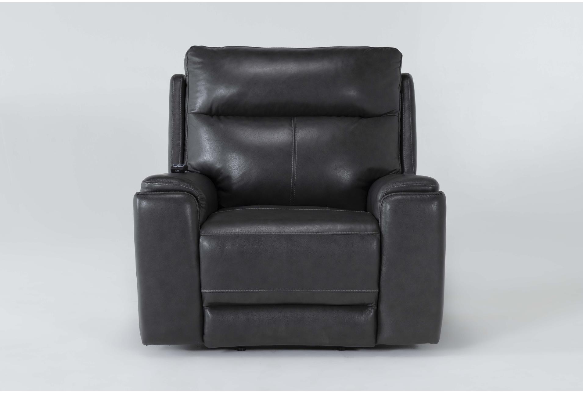 buckley grey leather oversized power dual motor lift recliner with power headrest & usb | wallaway 1 buckley grey leather oversized power dual motor lift recliner with power headrest & usb | wallaway
