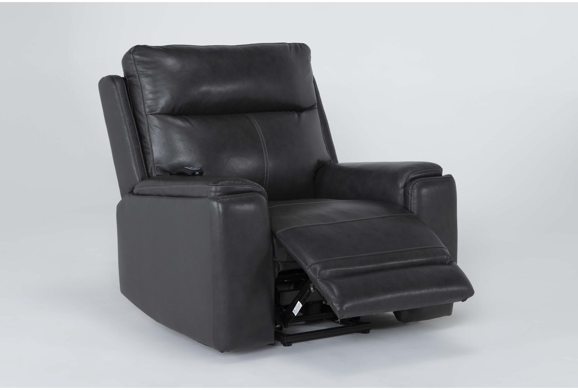 buckley grey leather oversized power dual motor lift recliner with power headrest & usb | wallaway 14 buckley grey leather oversized power dual motor lift recliner with power headrest & usb | wallaway