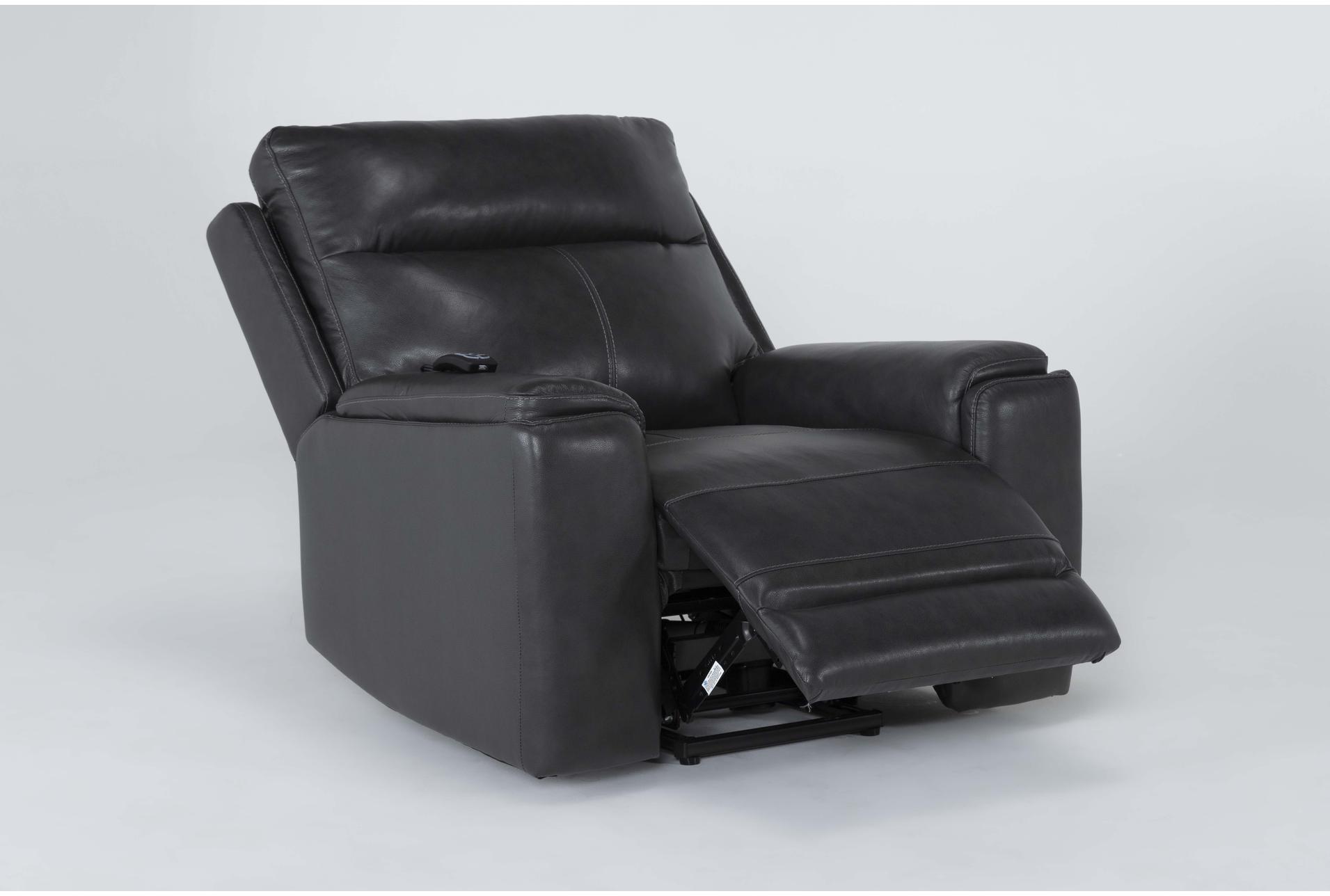buckley grey leather oversized power dual motor lift recliner with power headrest & usb | wallaway 16 buckley grey leather oversized power dual motor lift recliner with power headrest & usb | wallaway