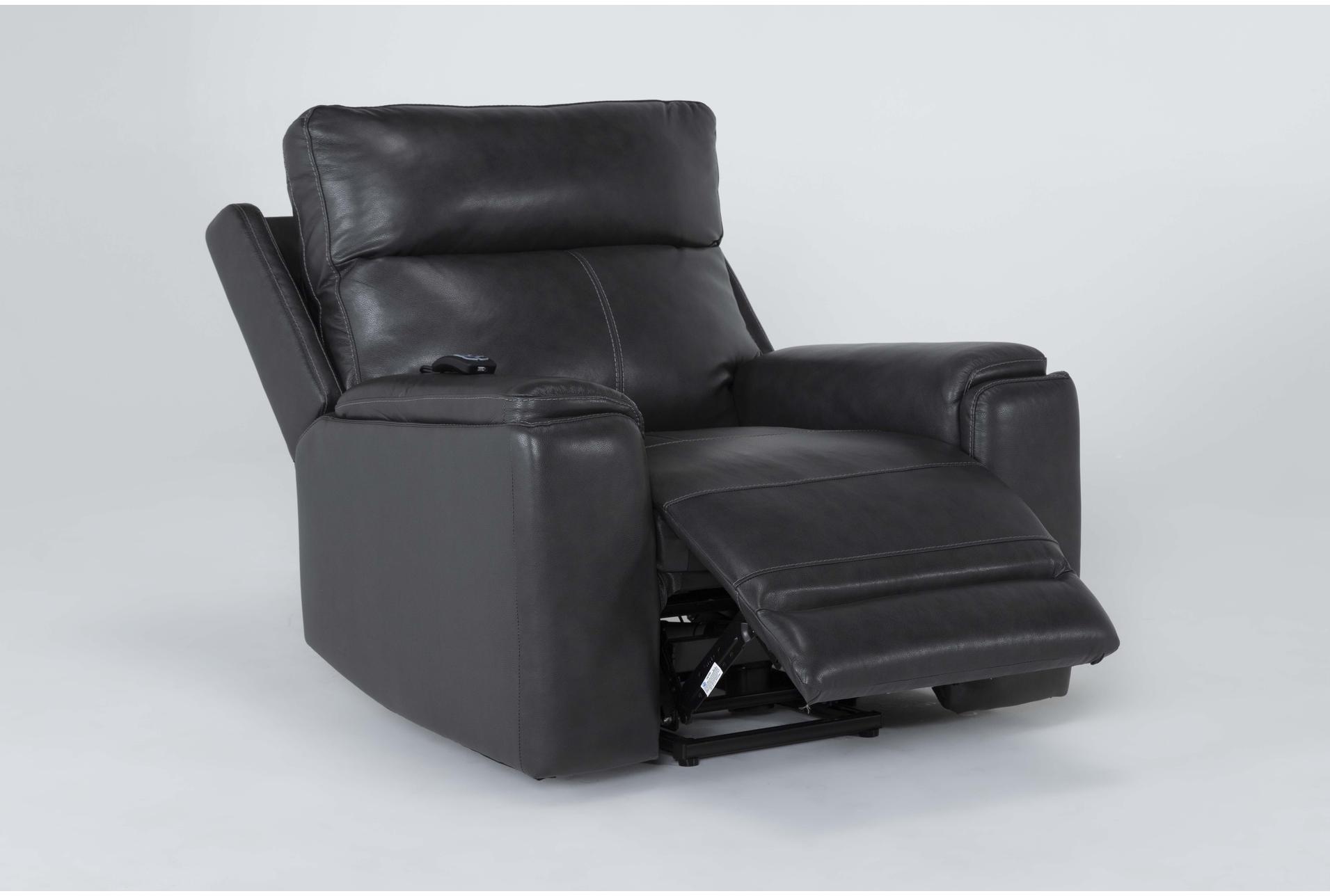 buckley grey leather oversized power dual motor lift recliner with power headrest & usb | wallaway 17 buckley grey leather oversized power dual motor lift recliner with power headrest & usb | wallaway