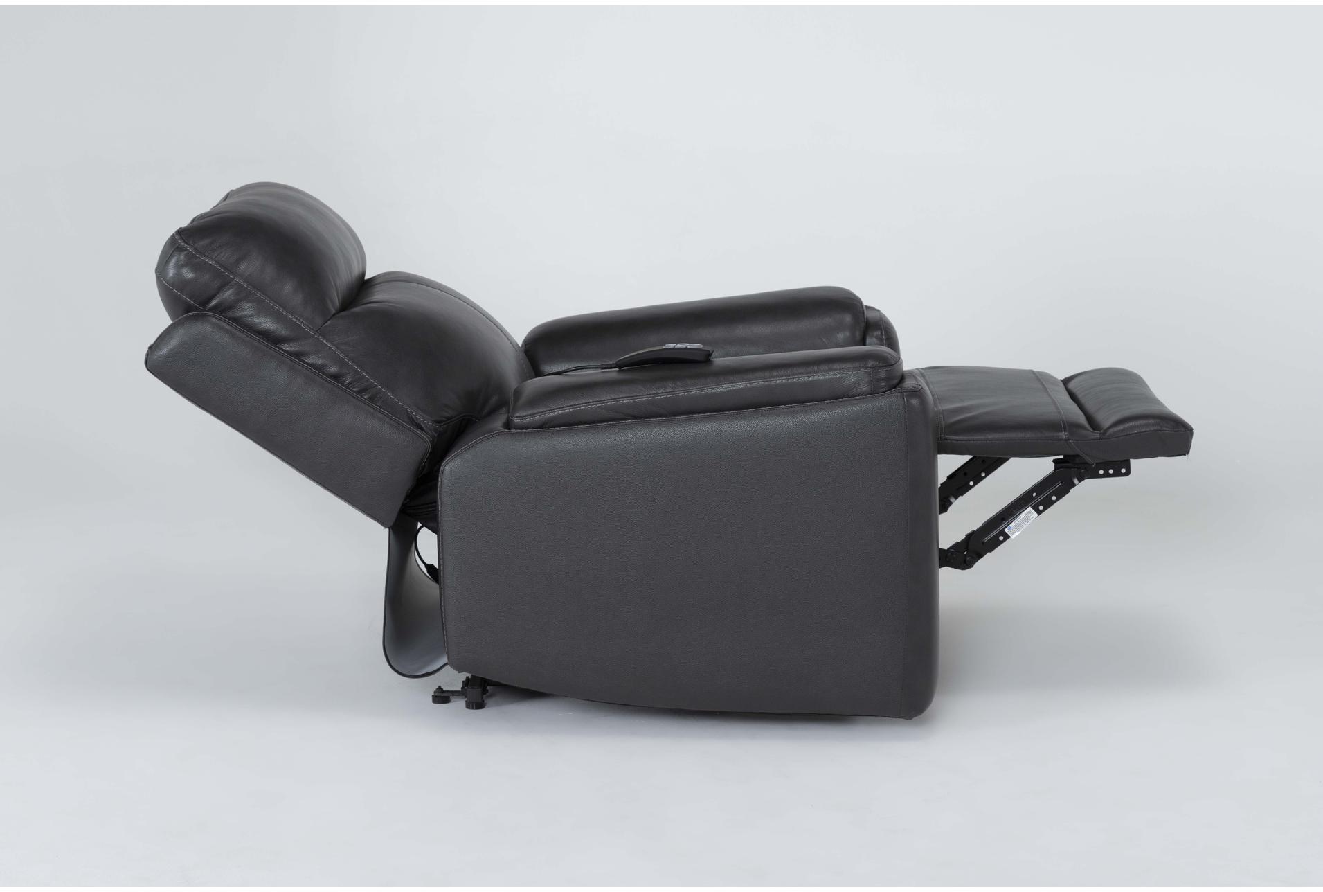 buckley grey leather oversized power dual motor lift recliner with power headrest & usb | wallaway 18 buckley grey leather oversized power dual motor lift recliner with power headrest & usb | wallaway
