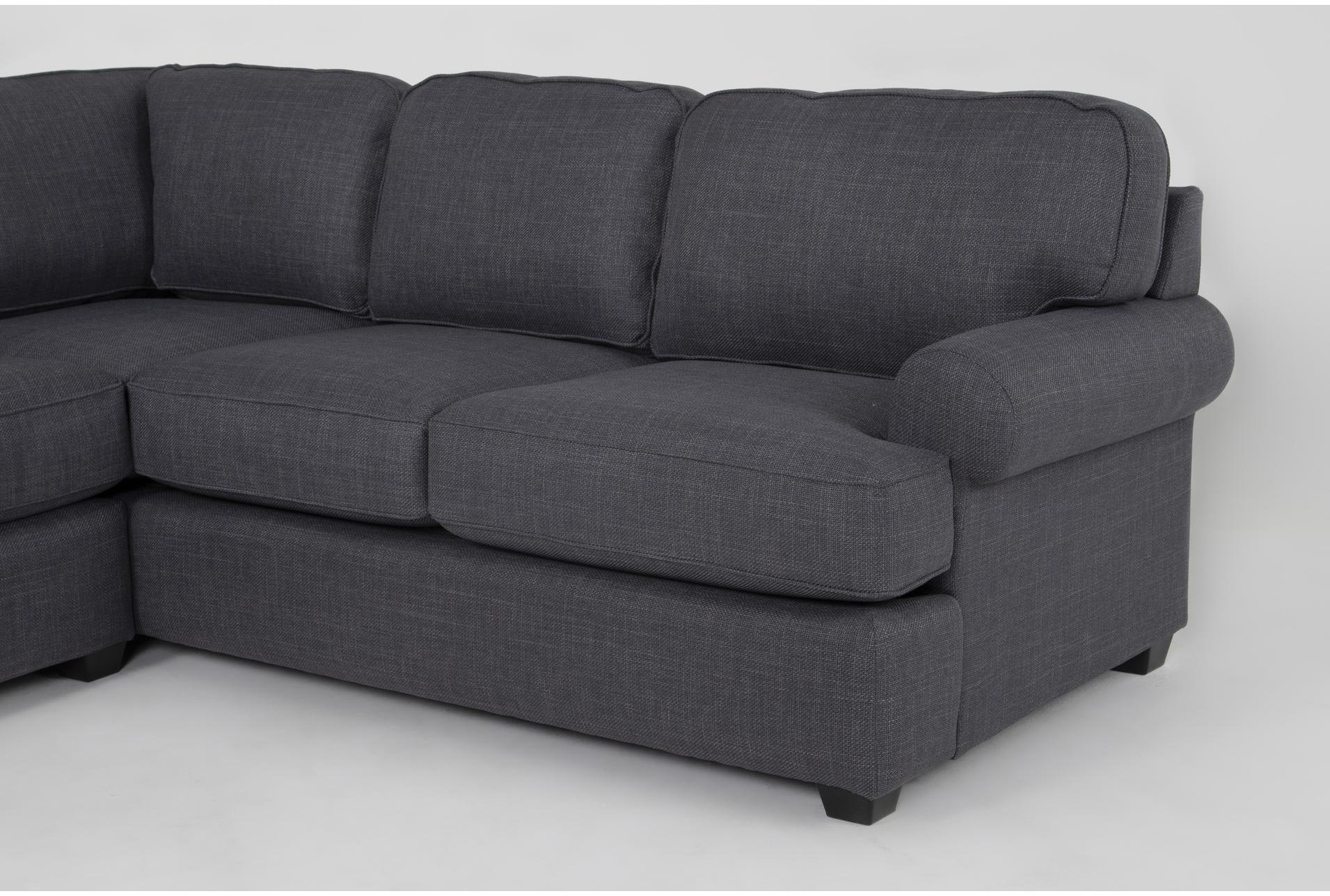 hampstead ii blue 140" 2 piece sectional with left arm facing sofa & ottoman | loose reversible back 8 hampstead ii blue 140" 2 piece sectional with left arm facing sofa & ottoman | loose reversible back