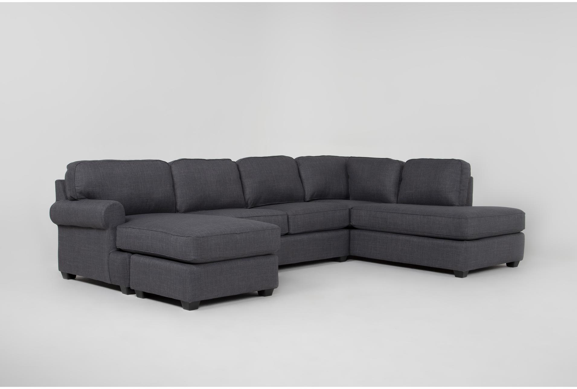 hampstead ii blue 140" 2 piece sectional with left arm facing sleeper sofa chaise & right arm facing corner chaise | fabric 1 hampstead ii blue 140" 2 piece sectional with left arm facing sleeper sofa chaise & right arm facing corner chaise | fabric