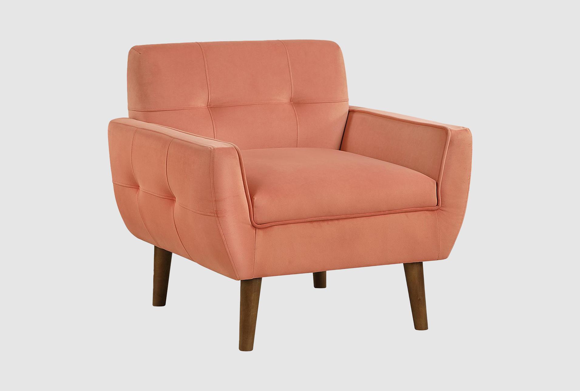 microlight orange wood accent arm chair | fabric | solid | with arms | club 1 microlight orange wood accent arm chair | fabric | solid | with arms | club