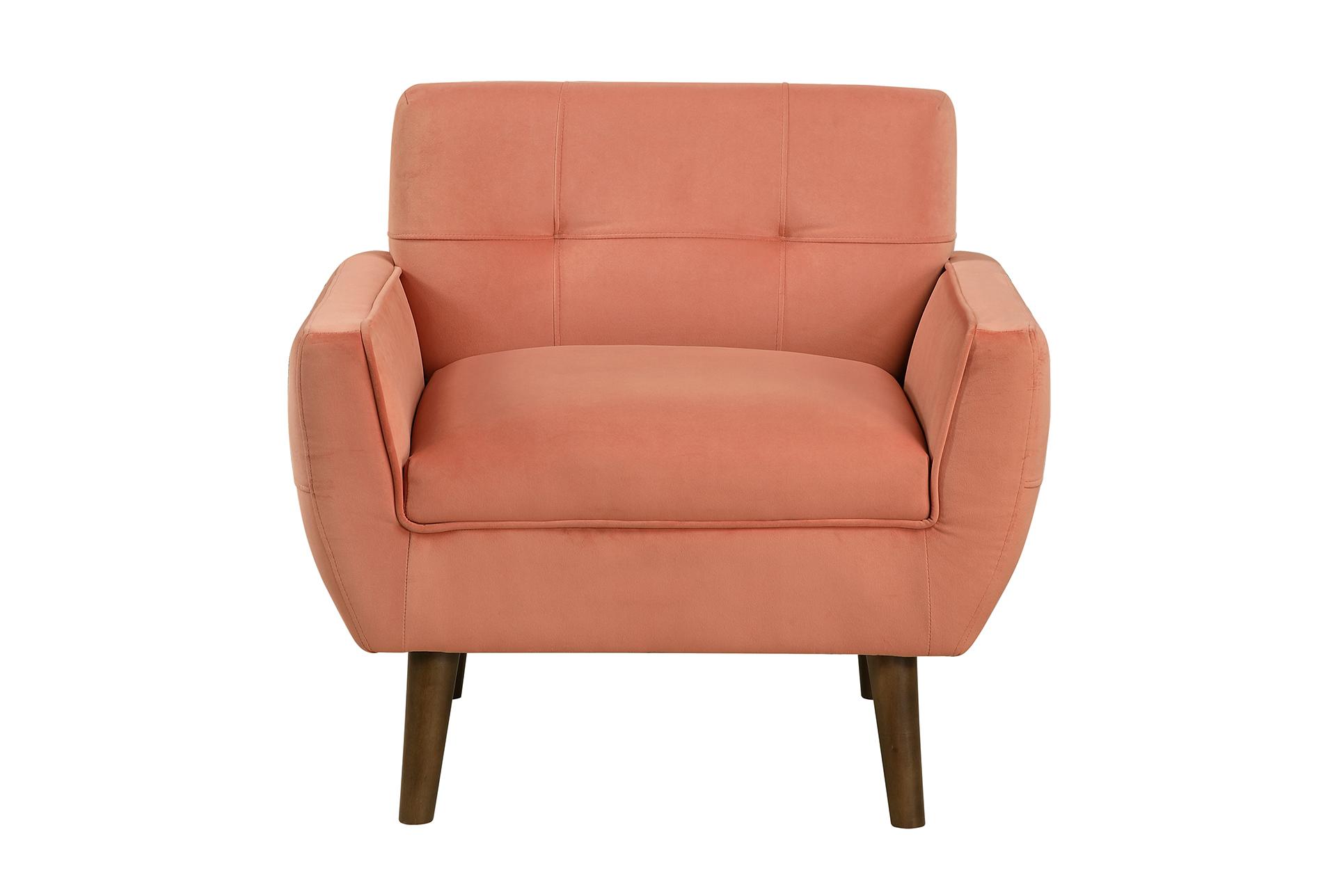 microlight orange wood accent arm chair | fabric | solid | with arms | club 11 microlight orange wood accent arm chair | fabric | solid | with arms | club