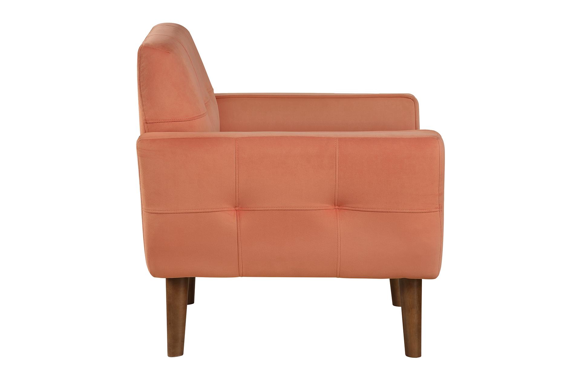 microlight orange wood accent arm chair | fabric | solid | with arms | club 12 microlight orange wood accent arm chair | fabric | solid | with arms | club