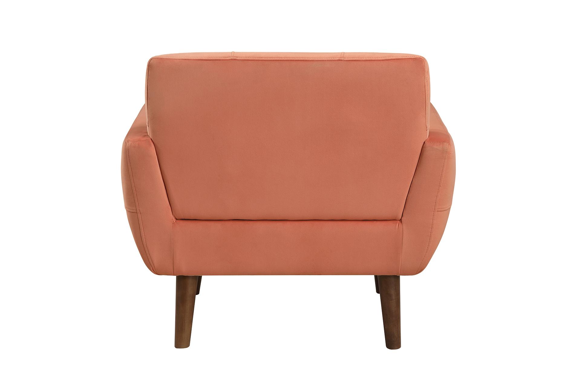 microlight orange wood accent arm chair | fabric | solid | with arms | club 13 microlight orange wood accent arm chair | fabric | solid | with arms | club
