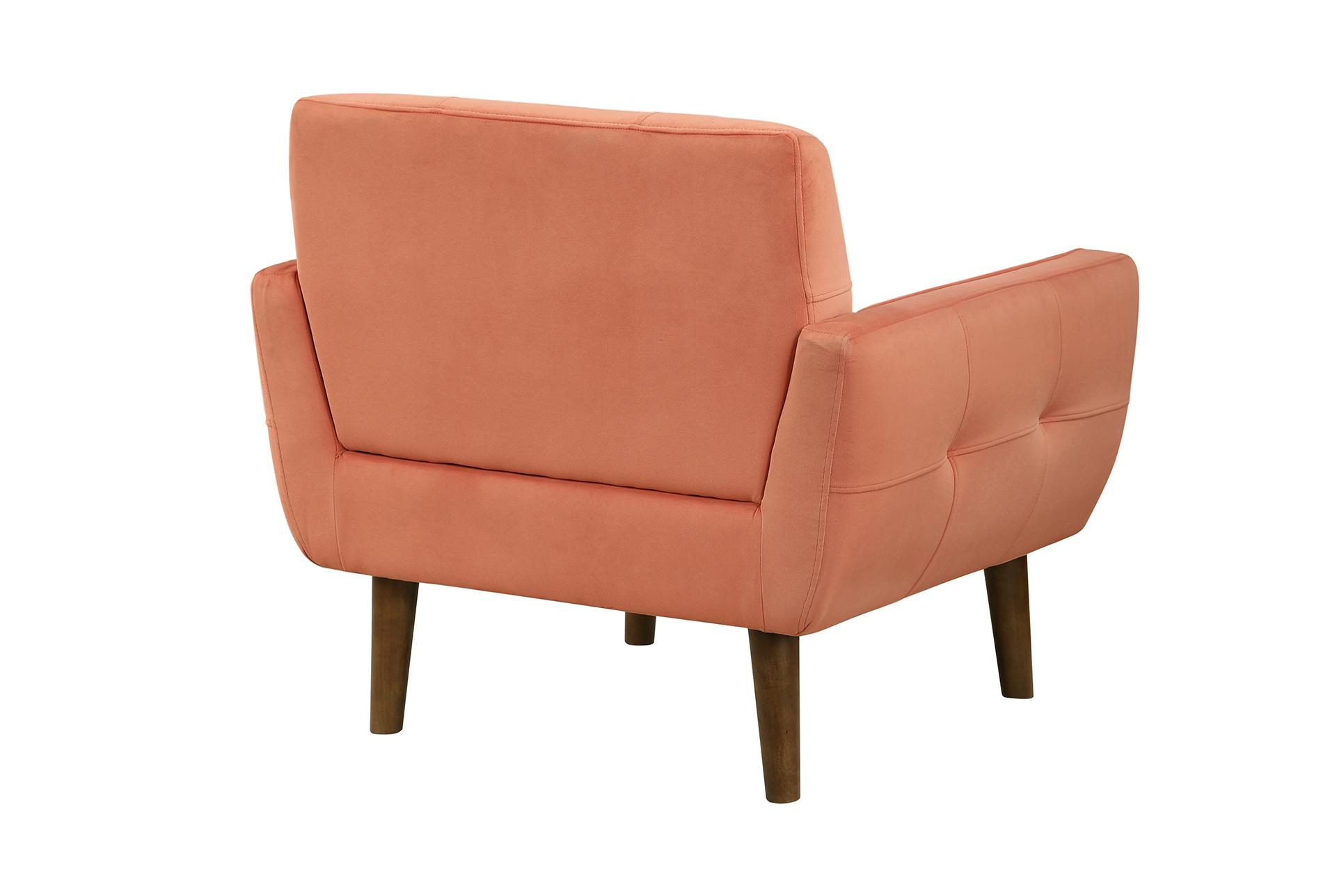 microlight orange wood accent arm chair | fabric | solid | with arms | club 14 microlight orange wood accent arm chair | fabric | solid | with arms | club