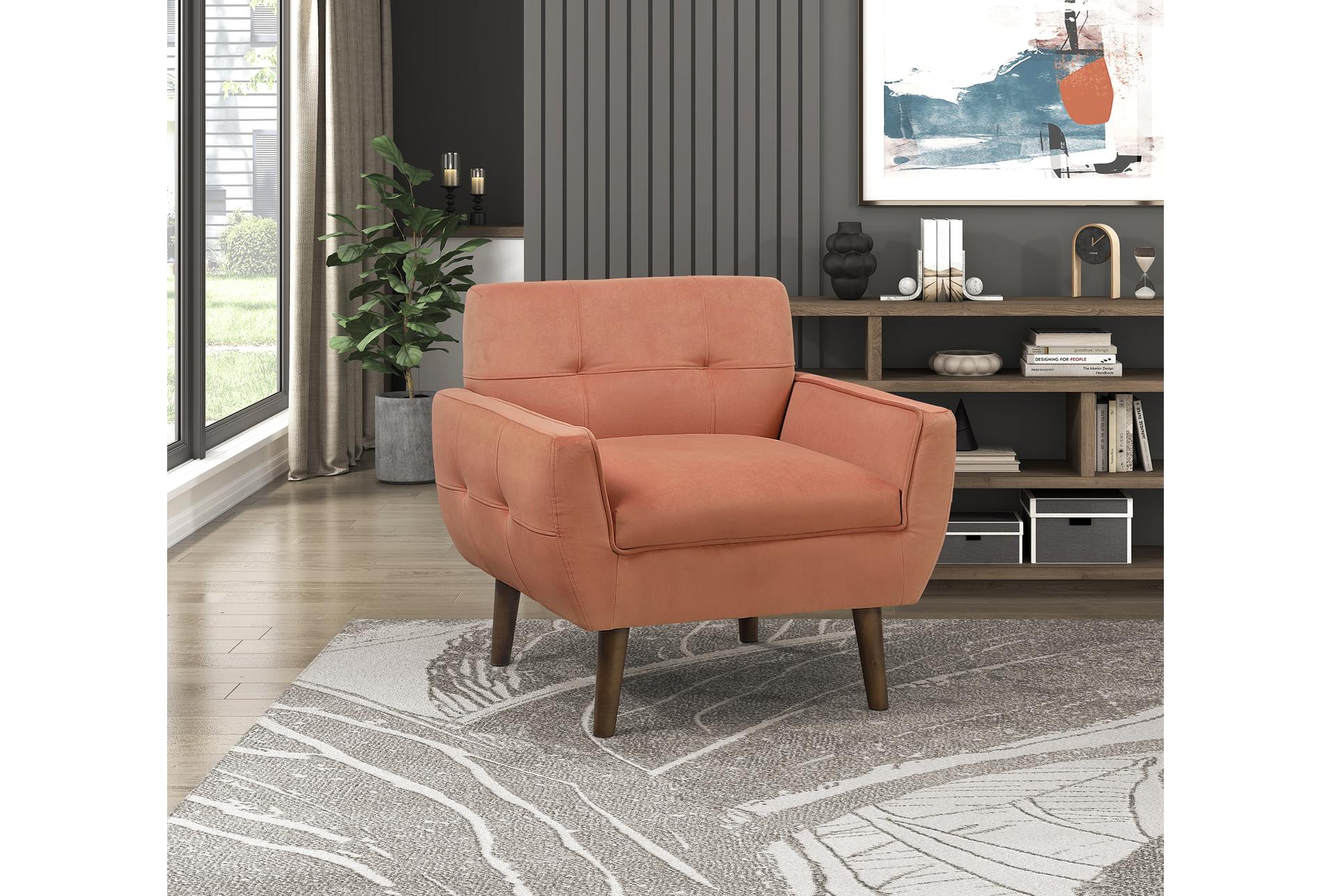microlight orange wood accent arm chair | fabric | solid | with arms | club 18 microlight orange wood accent arm chair | fabric | solid | with arms | club