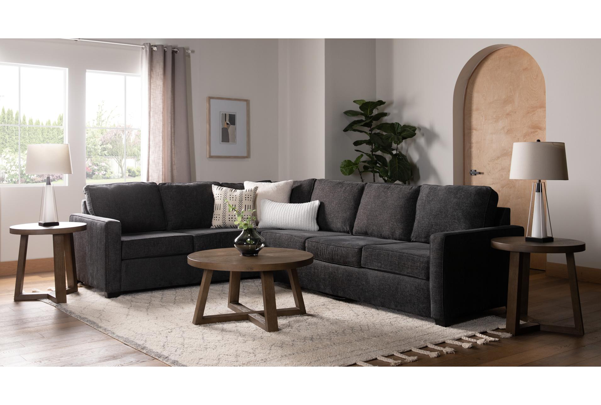 mathers slate grey fabric 125" 2 piece l-shaped sectional with right arm facing sofa | track arms | loose reversible back 10 mathers slate grey fabric 125" 2 piece l-shaped sectional with right arm facing sofa | track arms | loose reversible back