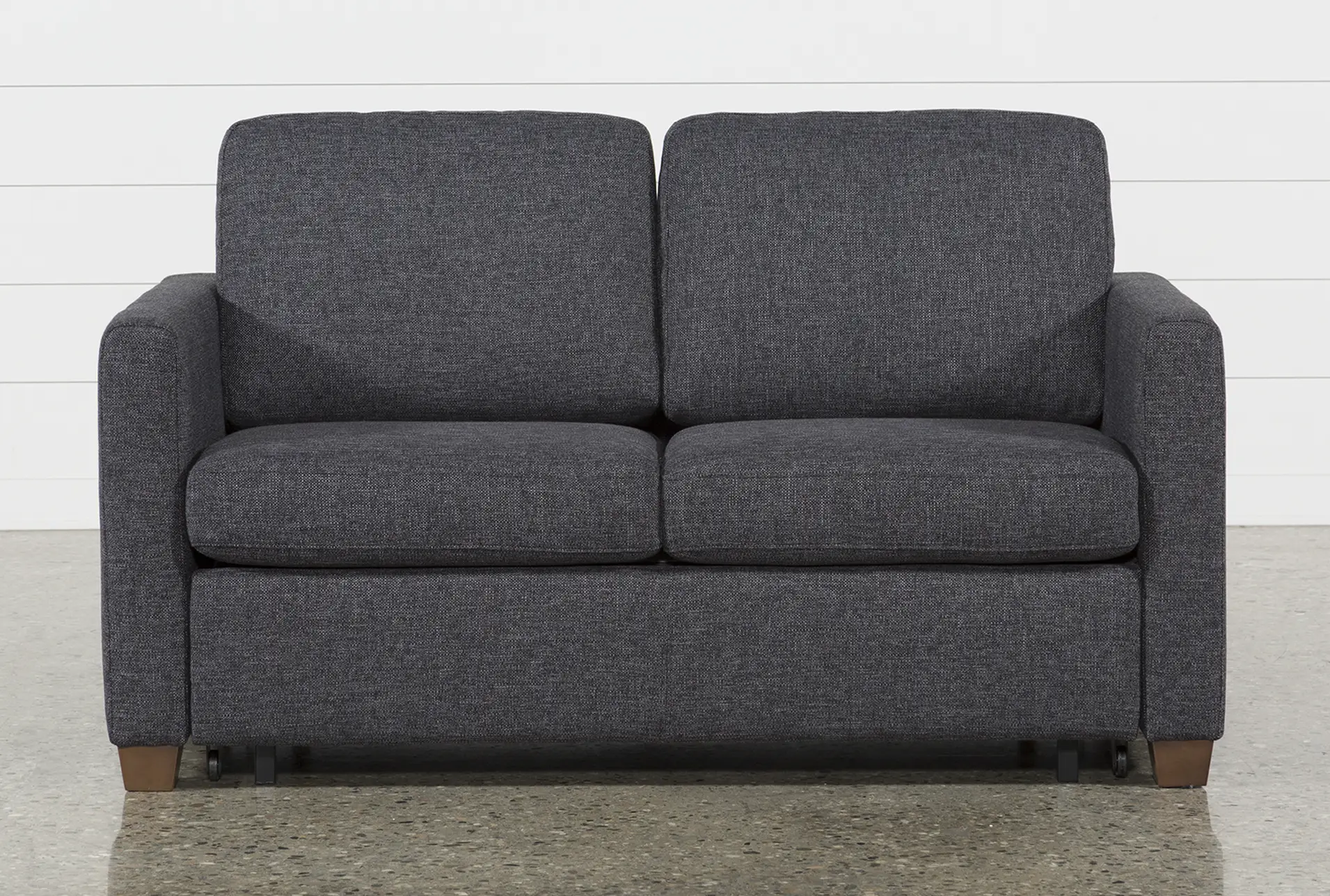 cliff grey fabric 64" full convertible futon foam sleeper loveseat | track arms 9 cliff grey fabric 64" full convertible futon foam sleeper loveseat | track arms