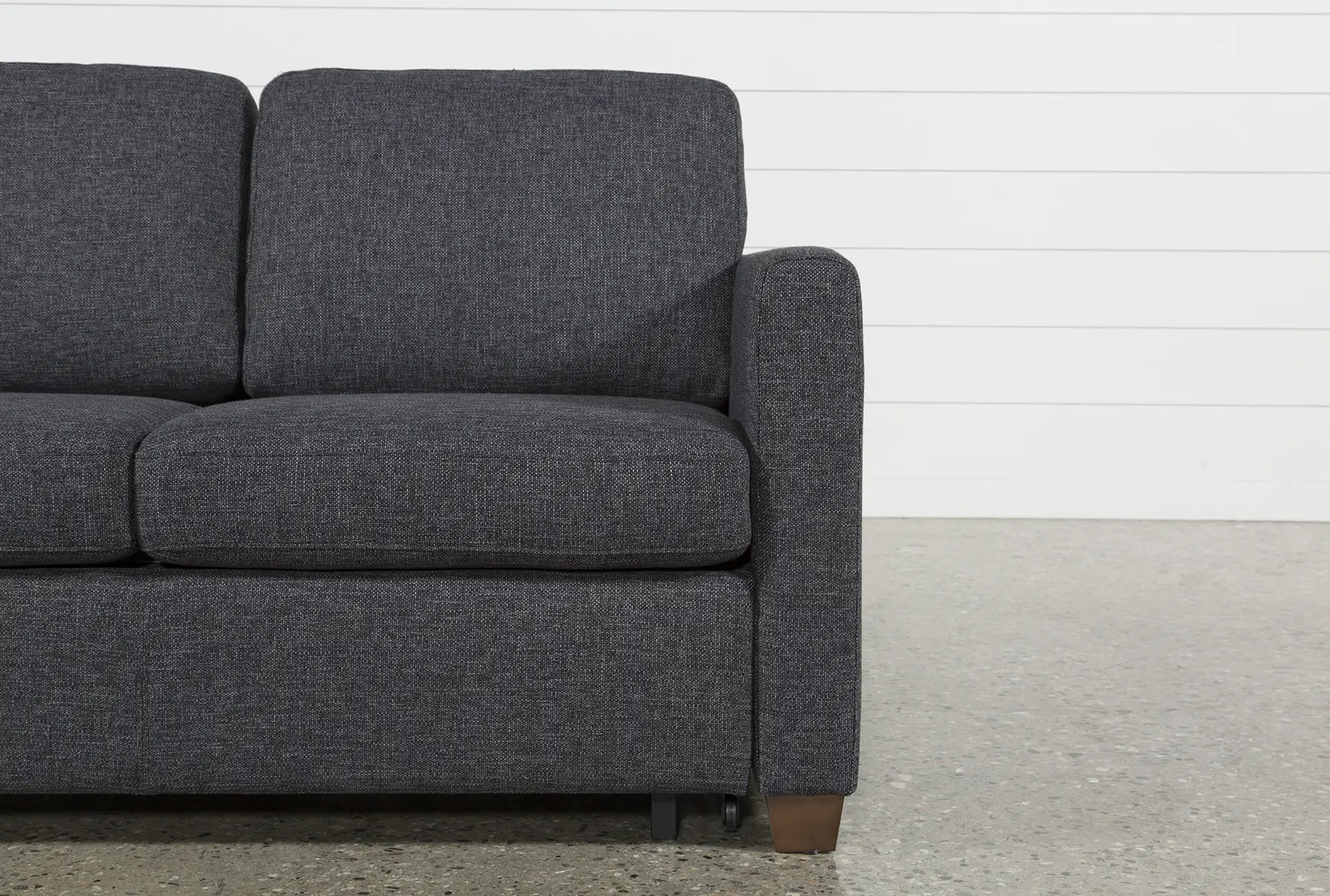 cliff grey fabric 64" full convertible futon foam sleeper loveseat | track arms 13 cliff grey fabric 64" full convertible futon foam sleeper loveseat | track arms