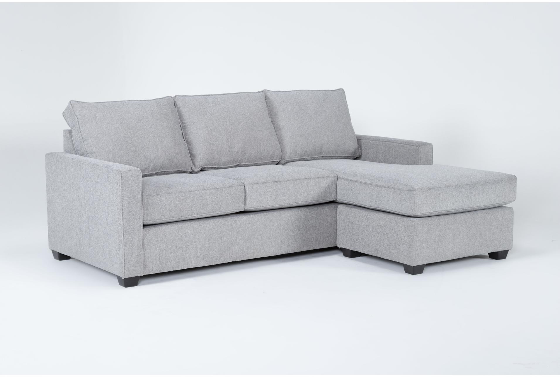 mathers oyster grey fabric 91" queen memory foam sleeper sofa bed with reversible chaise | track arms 1 mathers oyster grey fabric 91" queen memory foam sleeper sofa bed with reversible chaise | track arms