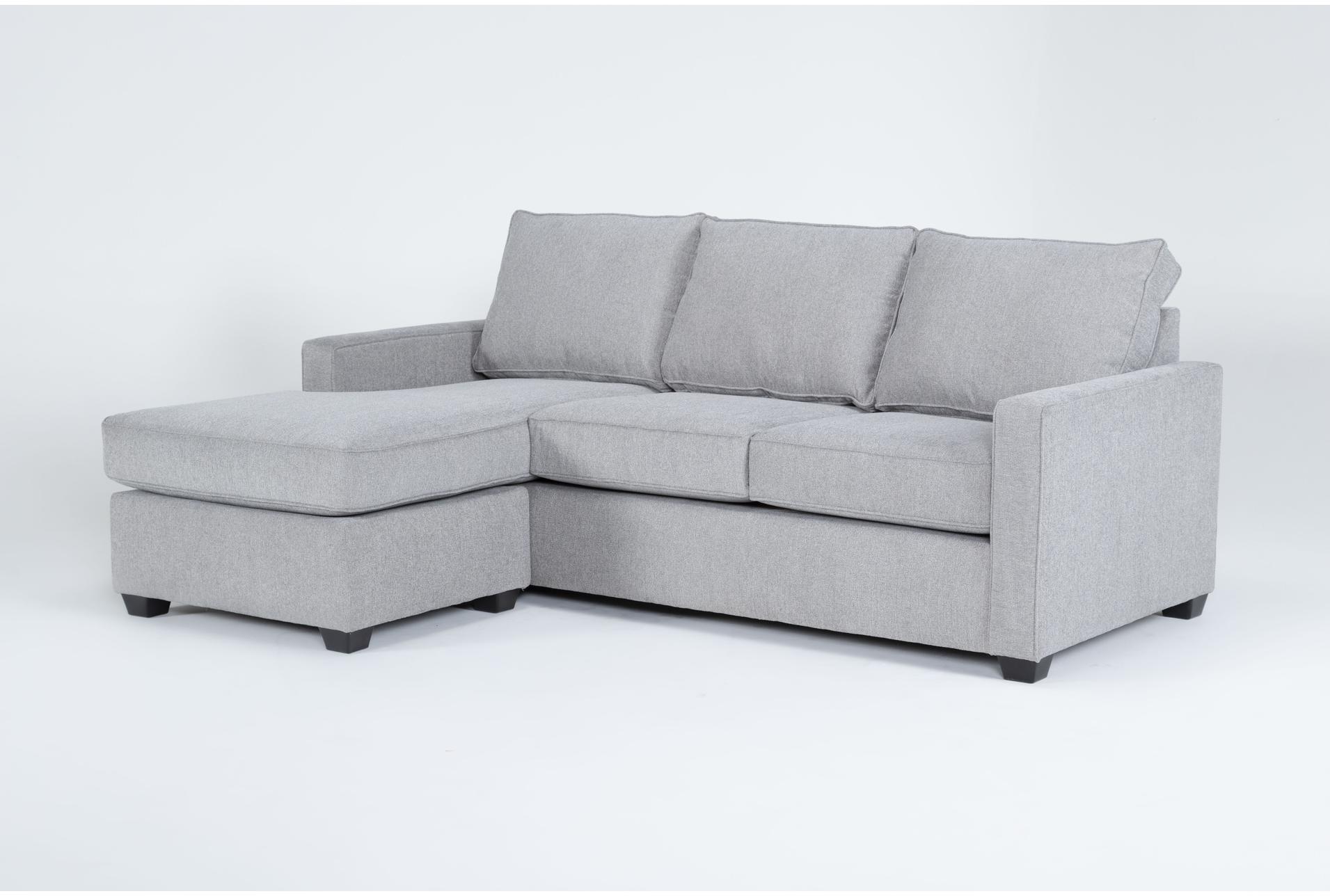 mathers oyster grey fabric 91" queen memory foam sleeper sofa bed with reversible chaise | track arms 9 mathers oyster grey fabric 91" queen memory foam sleeper sofa bed with reversible chaise | track arms