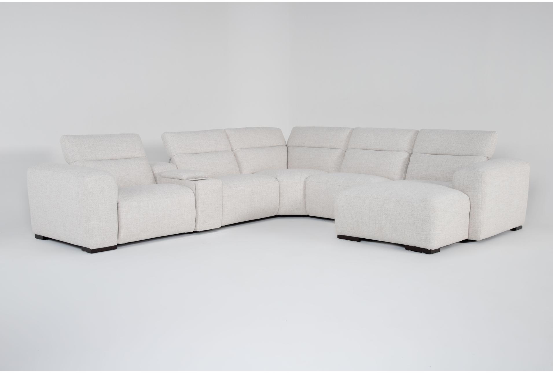 morro bay ii beige 144" 6 piece power reclining u-shaped modular sectional with right arm facing chaise power headrest wireless charging storage pop out cupholders & usb 1 morro bay ii beige 144" 6 piece power reclining u-shaped modular sectional with right arm facing chaise power headrest wireless charging storage pop out cupholders & usb