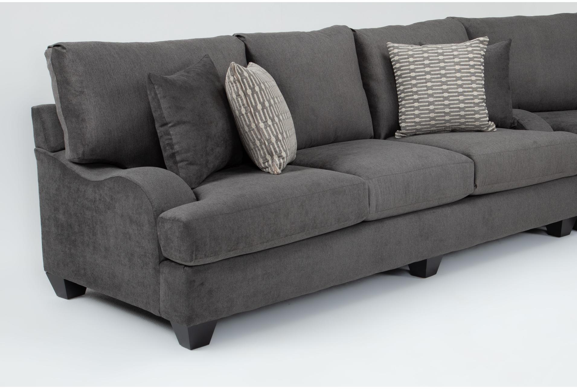 sierra foam charcoal grey 143" fabric 3 piece sectional 9 sierra foam charcoal grey 143" fabric 3 piece sectional