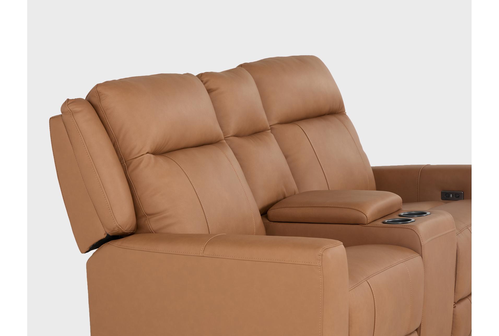 tatiana saddle brown leather 77" 3 piece power reclining modular console loveseat with usb 30 tatiana saddle brown leather 77" 3 piece power reclining modular console loveseat with usb
