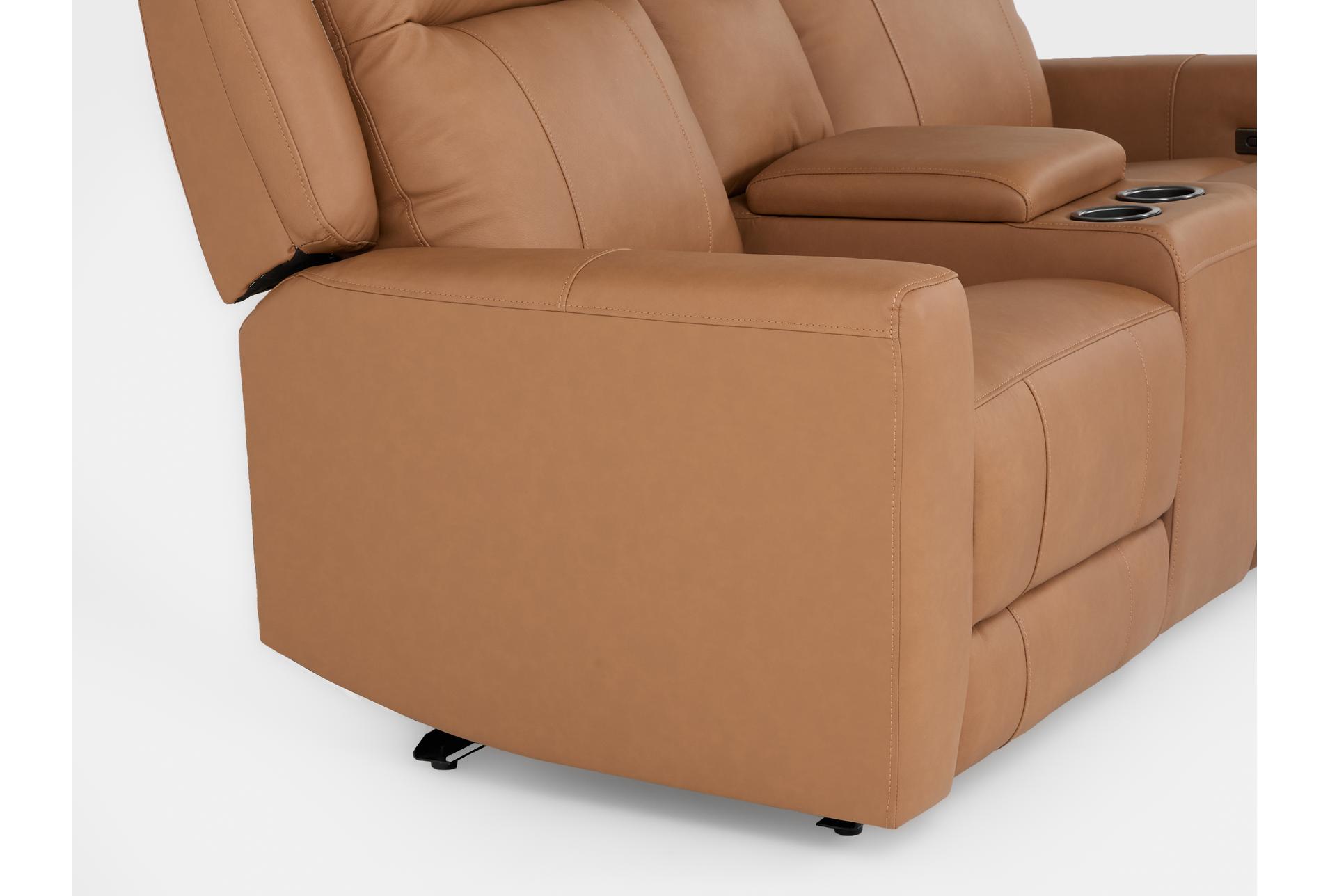 tatiana saddle brown leather 77" 3 piece power reclining modular console loveseat with usb 31 tatiana saddle brown leather 77" 3 piece power reclining modular console loveseat with usb